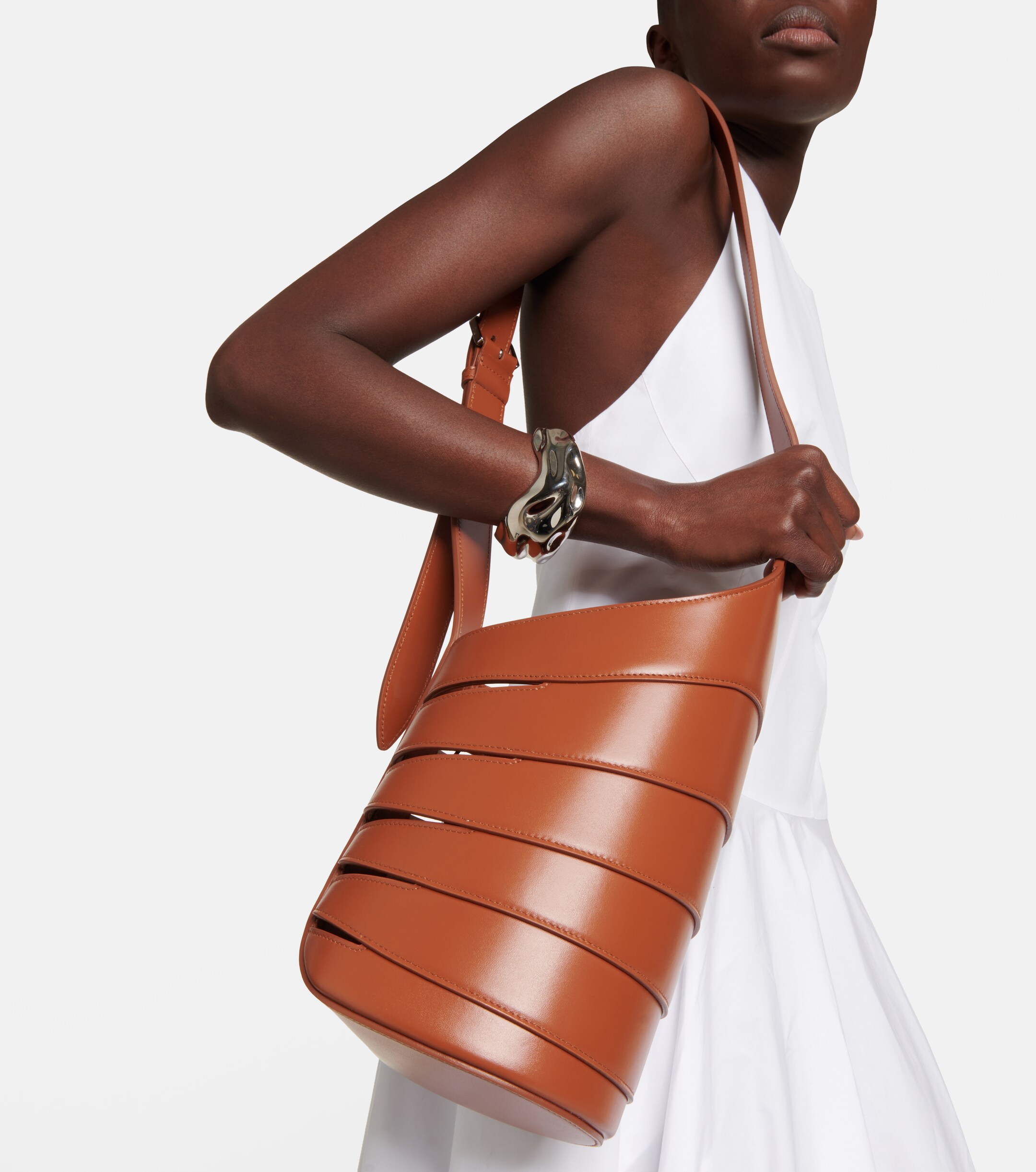 Alaïa Babel Small leather shoulder bag