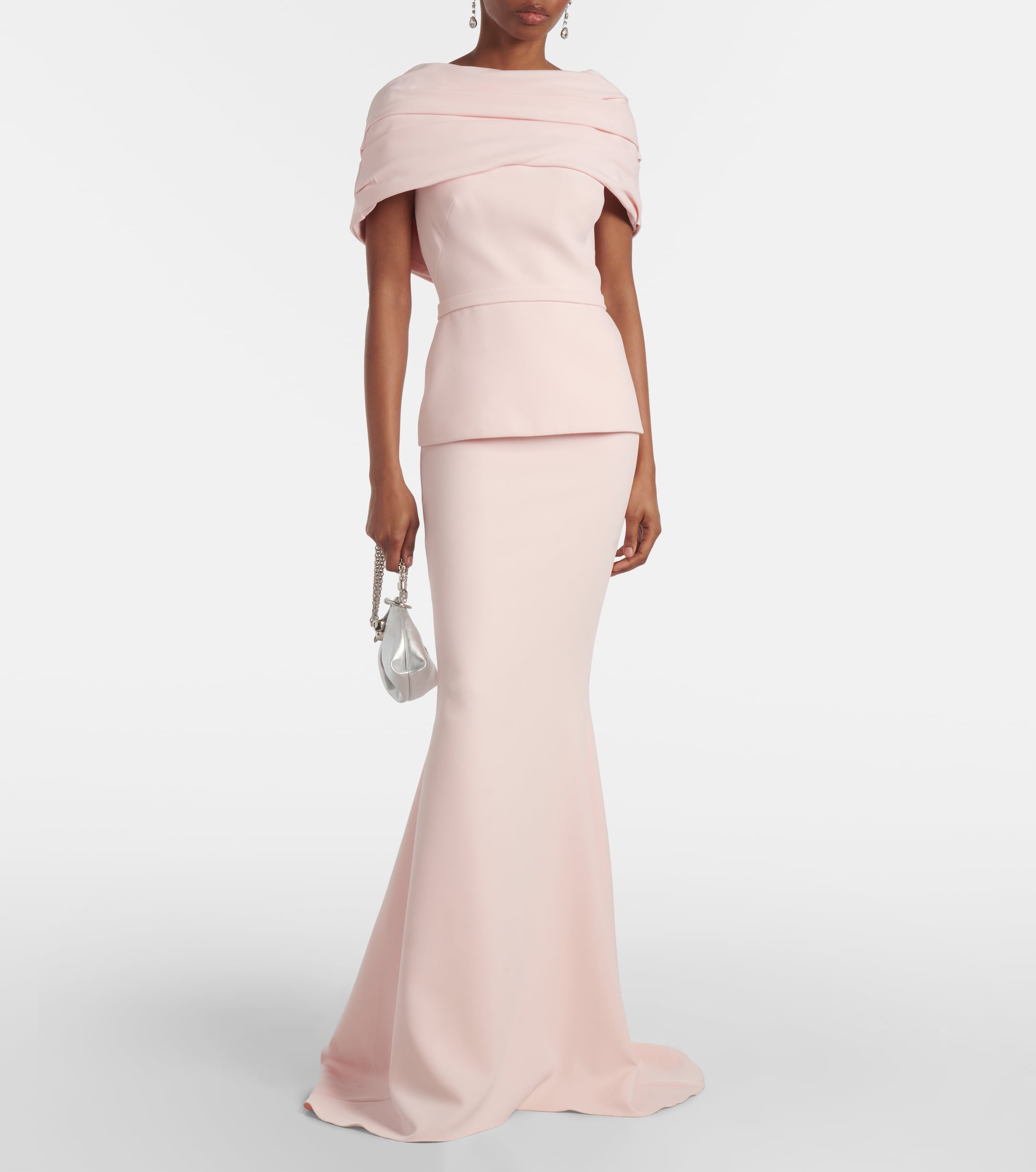 may bridesmaid dress colors Uliya Rosy Pink Strapless Mermaid Peplum Maxi Dress