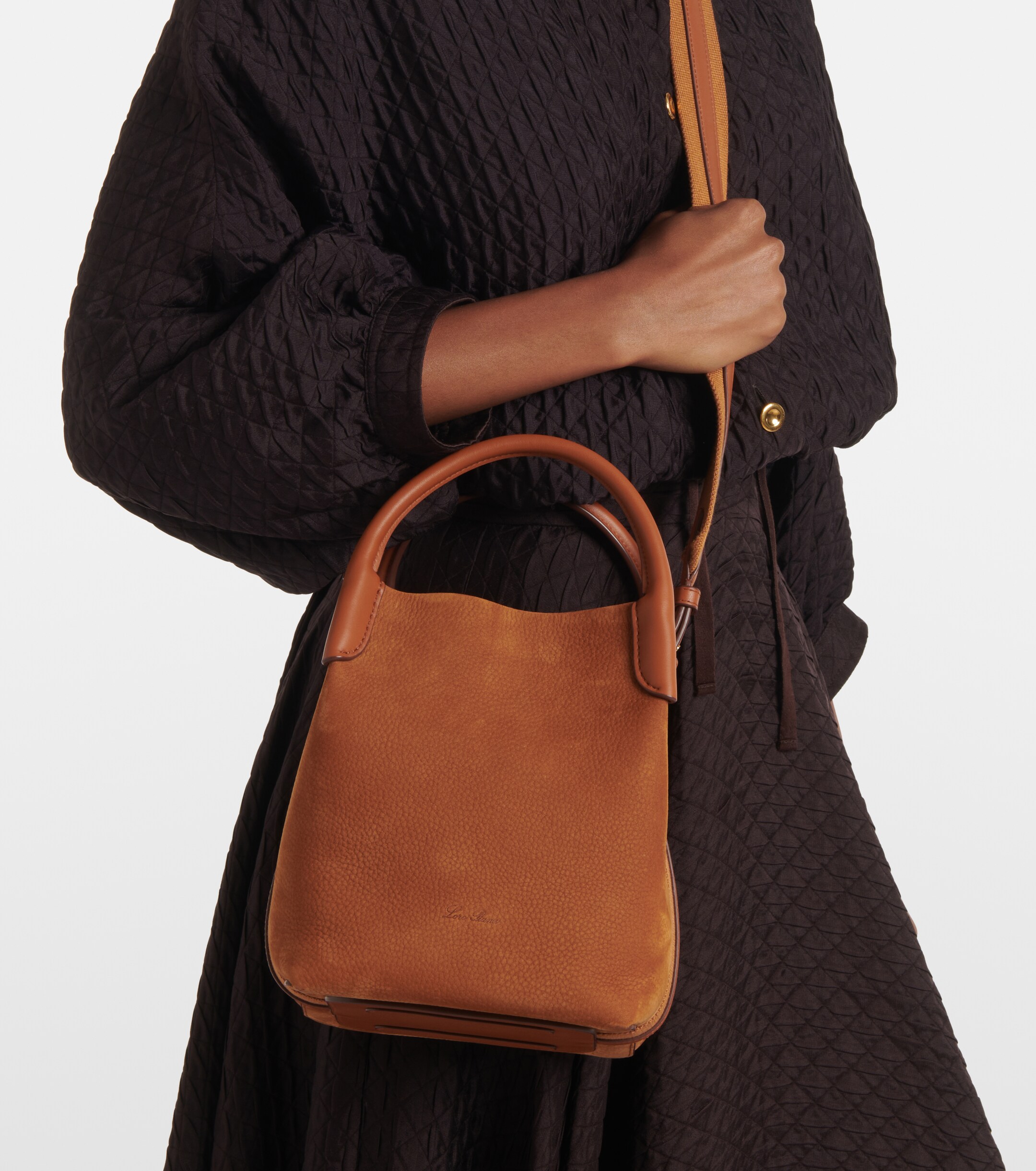 Loro Piana Bale Small leather tote bag