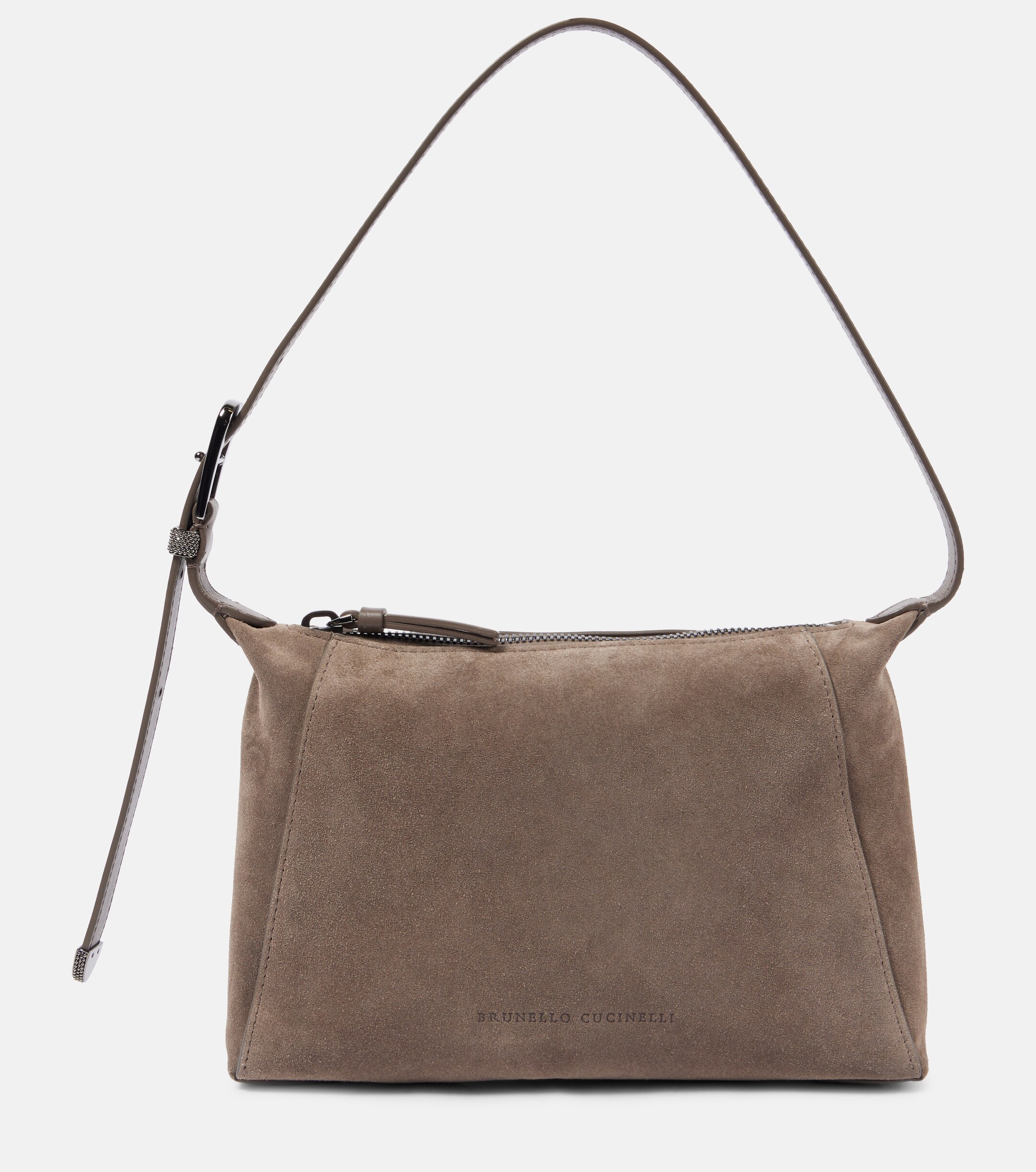 Brunello Cucinelli Duo Small suede shoulder bag