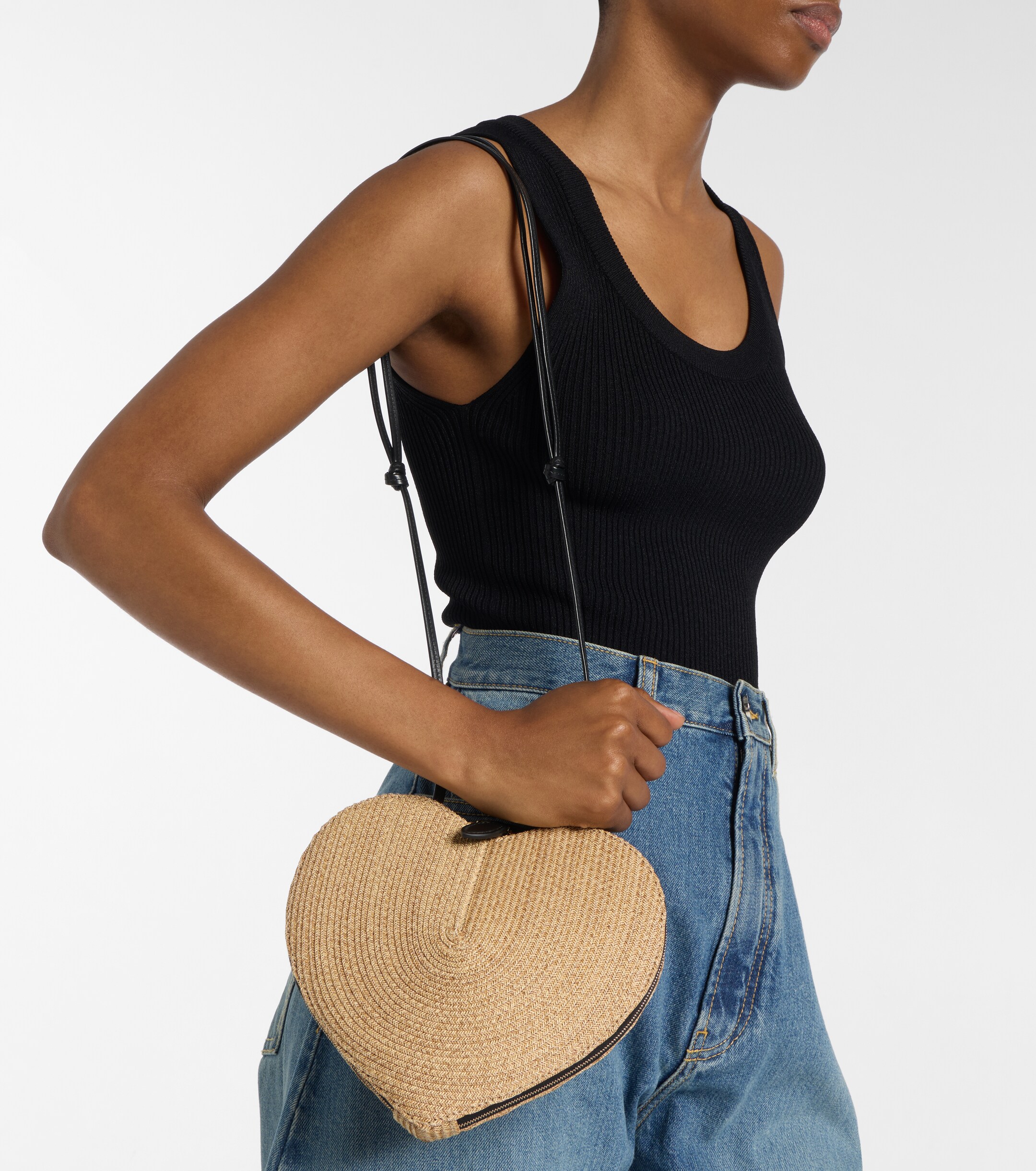 Alaïa Le Cœur woven crossbody bag