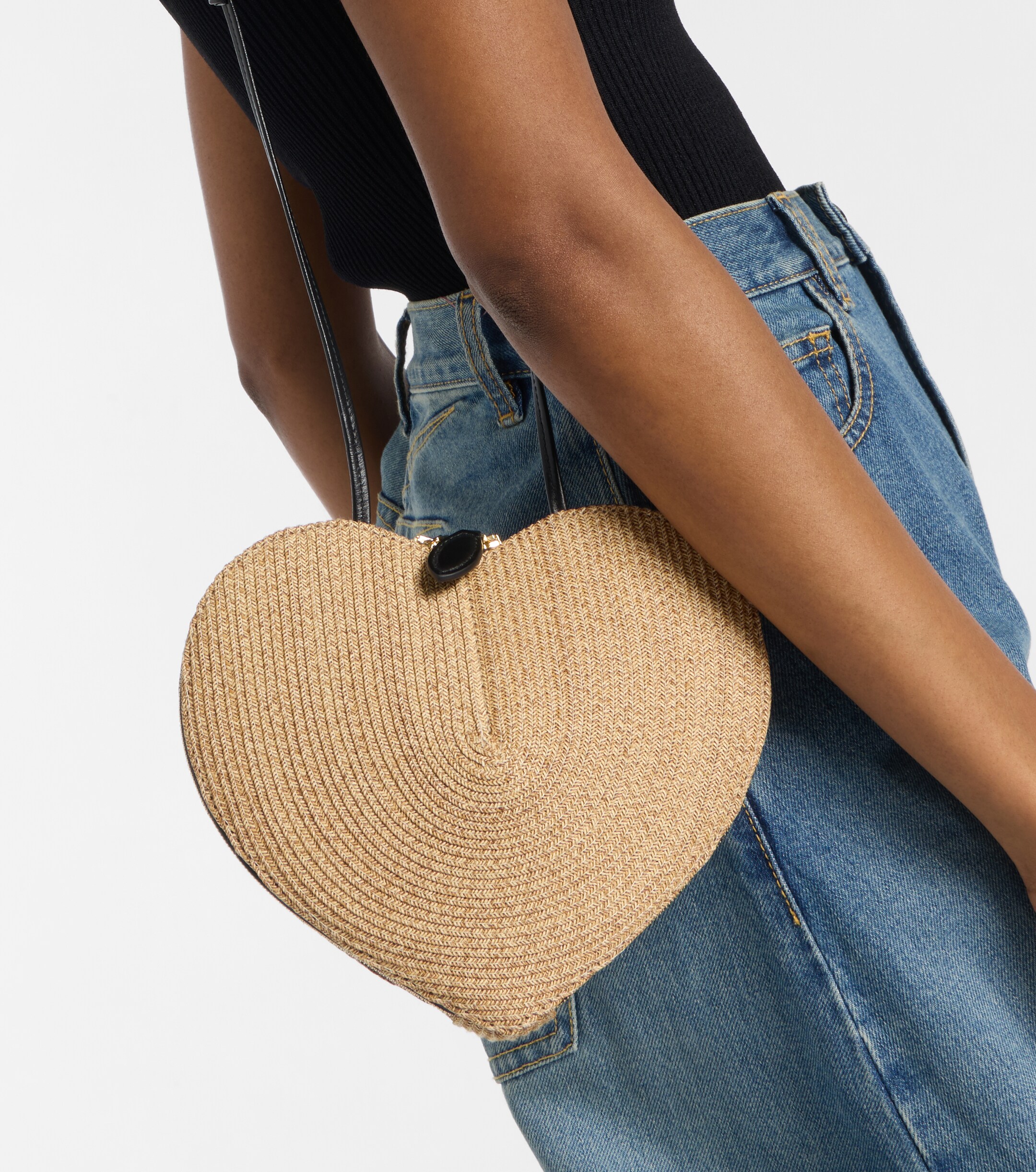Alaïa Le Cœur woven crossbody bag