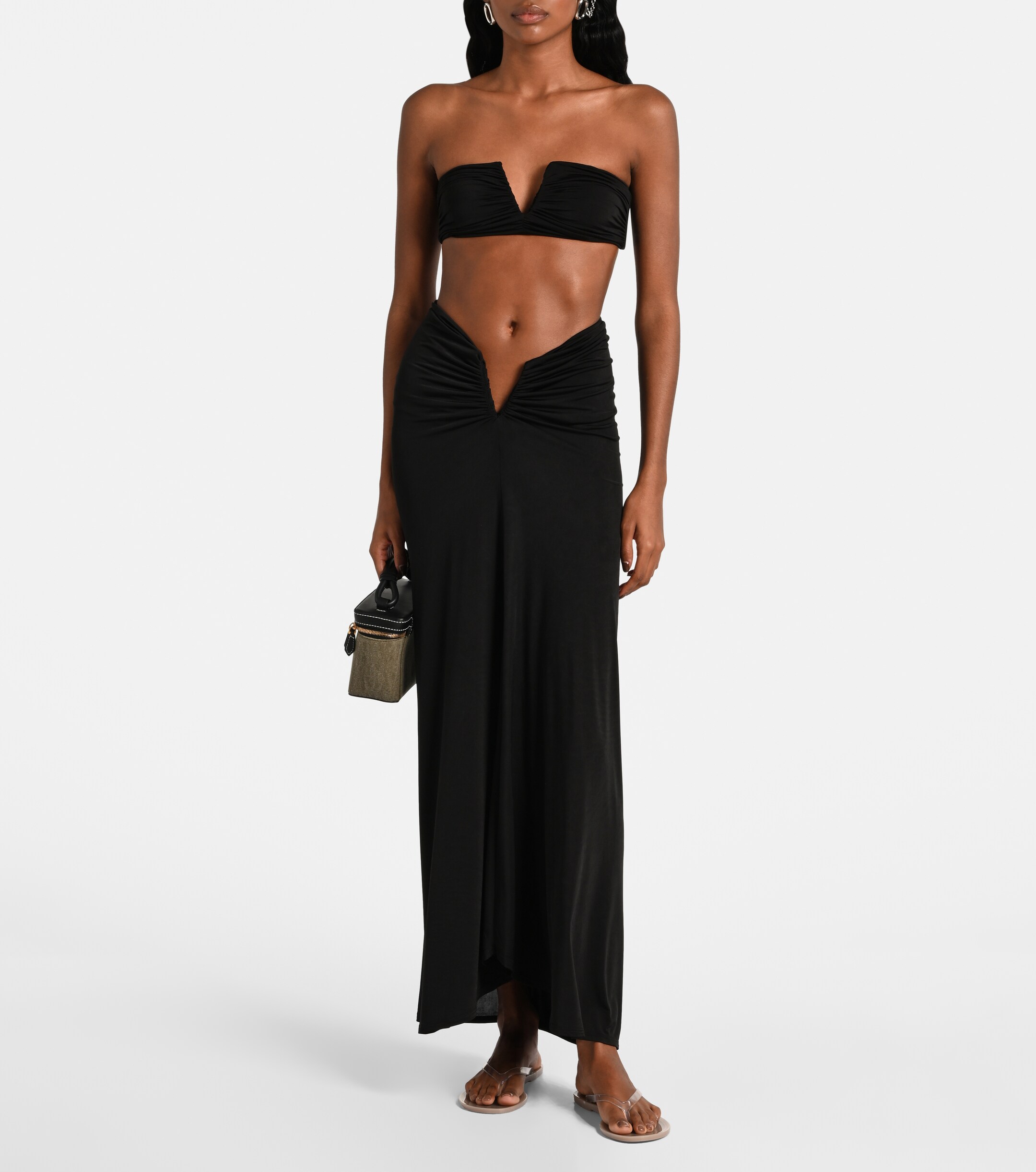 Jade Swim - Clara ruched jersey bandeau top | Plush