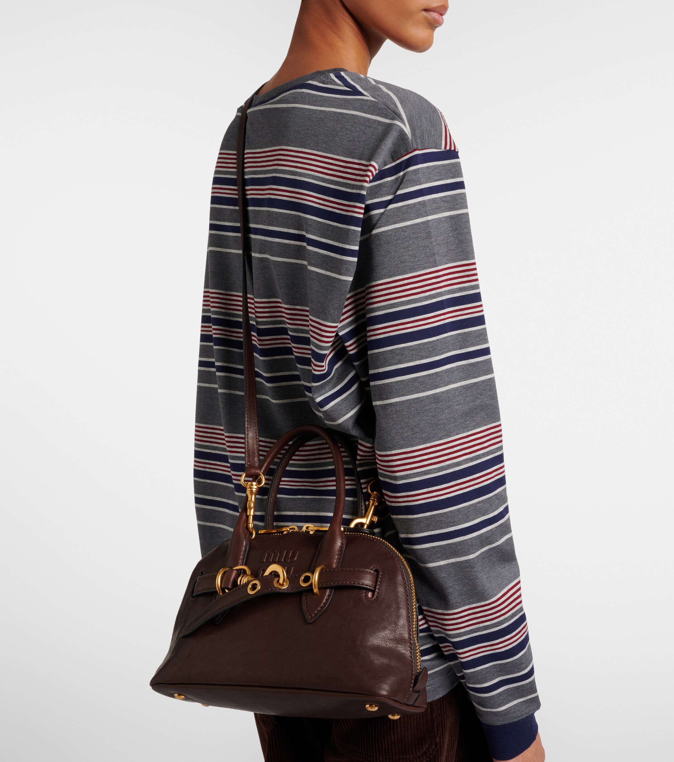 Miu Miu Aventure leather tote bag