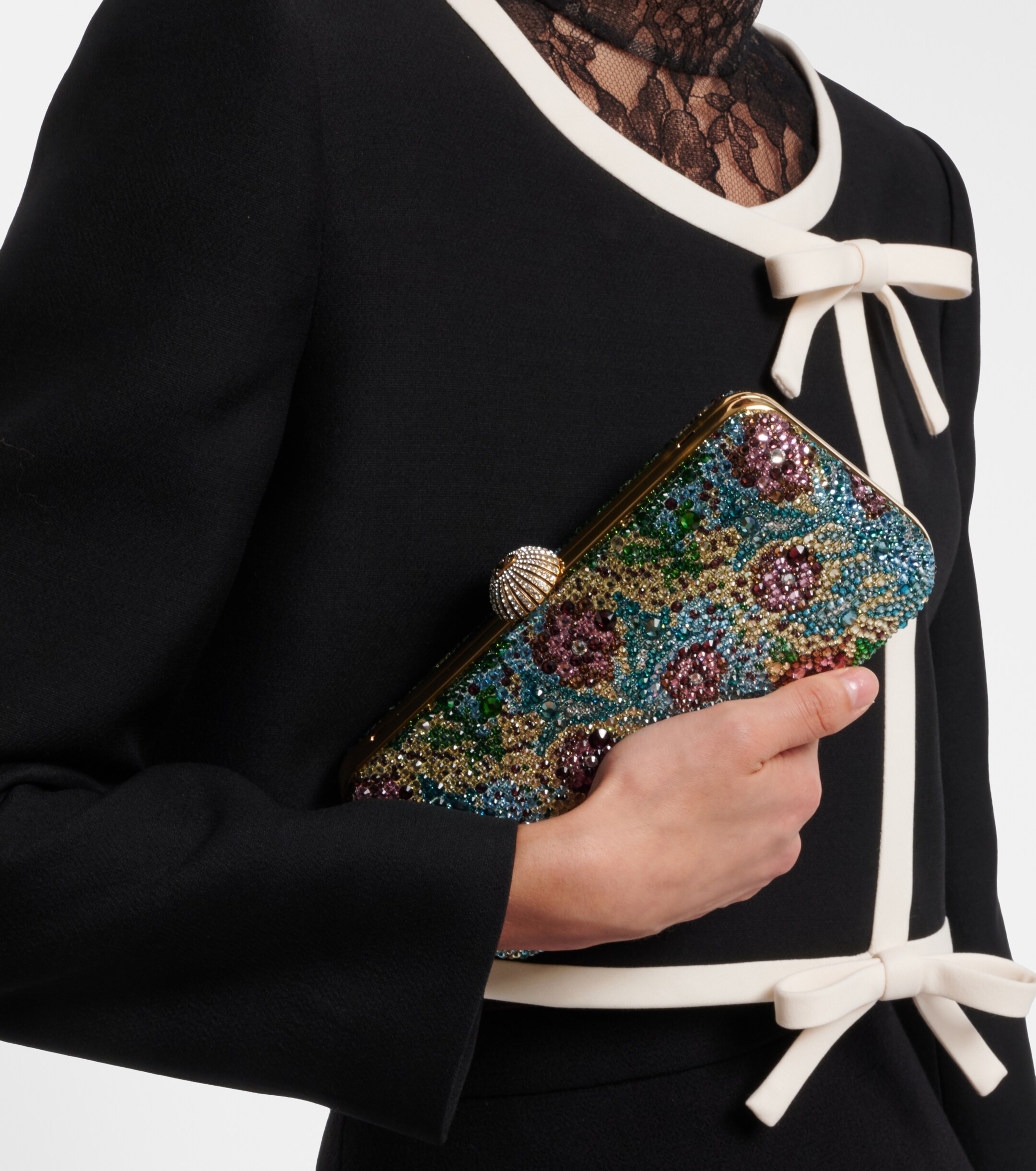 Valentino Garavani Carry Secrets Swarovski®-embellished clutch thumbnail
