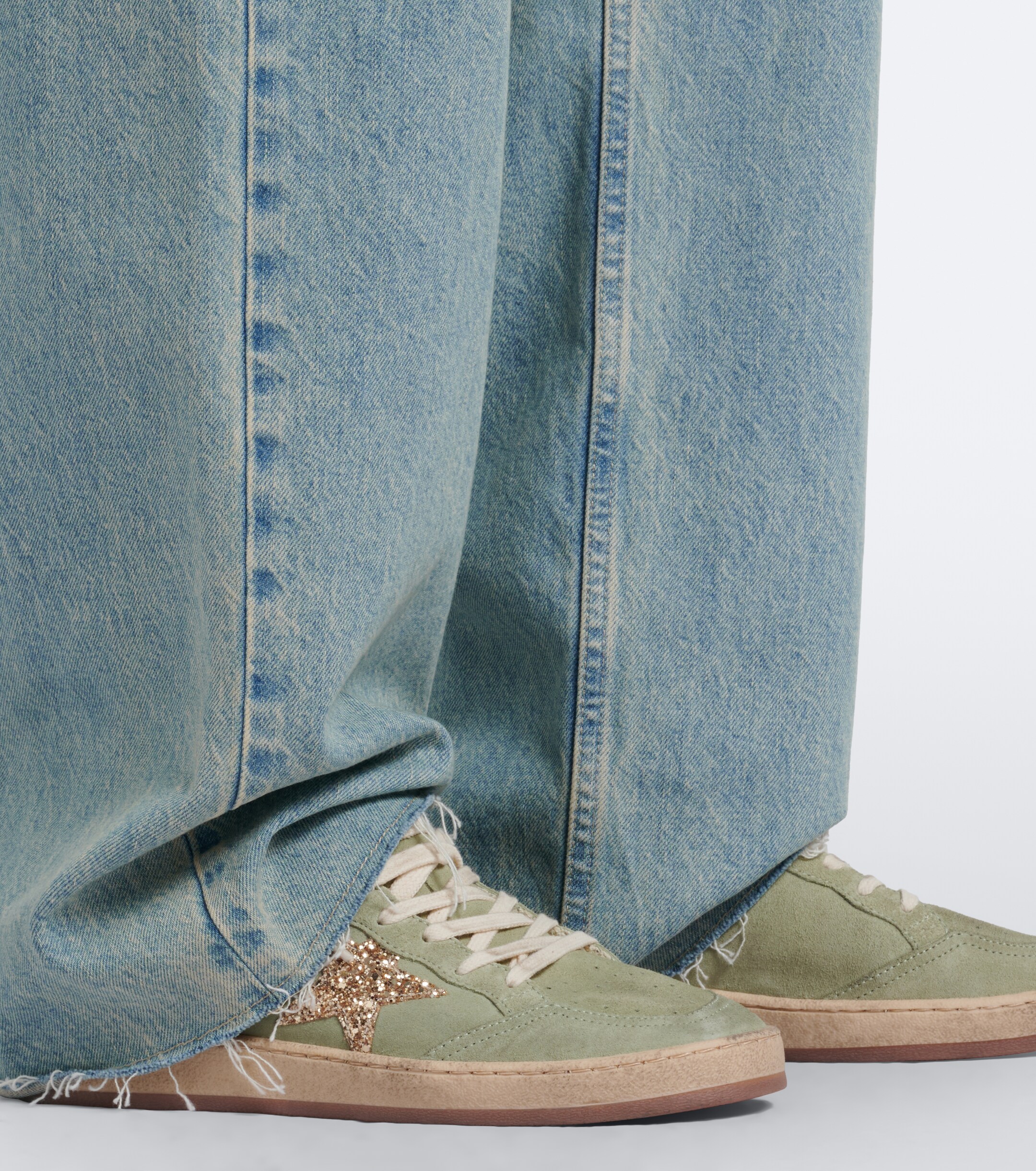 Golden Goose Golden Goose Ball Star glitter suede sneakers