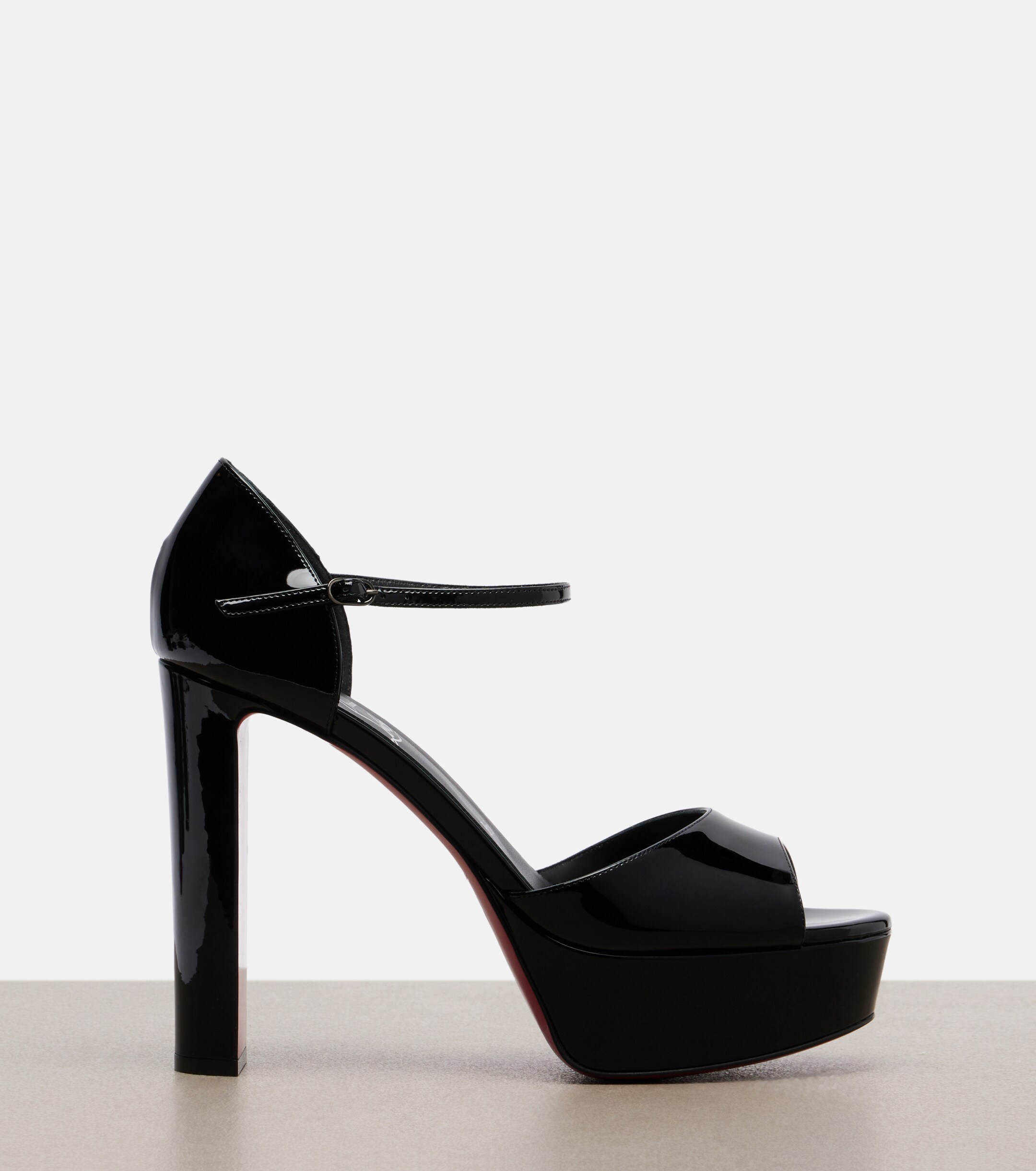CHRISTIAN LOUBOUTIN Christian Louboutin Sandaloo patent leather platform sandals