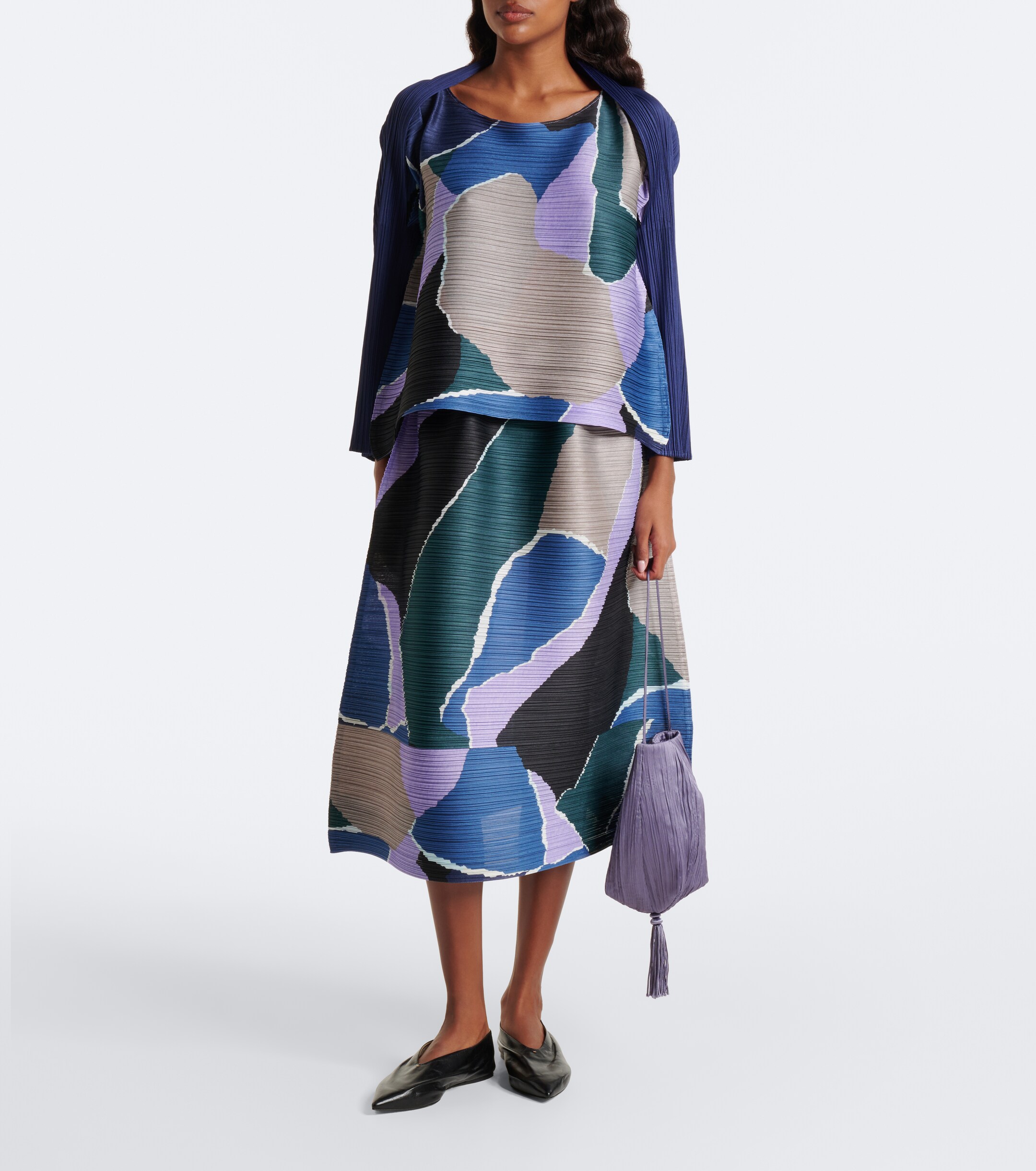 PLEATS PLEASE ISSEY MIYAKE Pleats Please Issey Miyake Surprise! pleated printed midi skirt