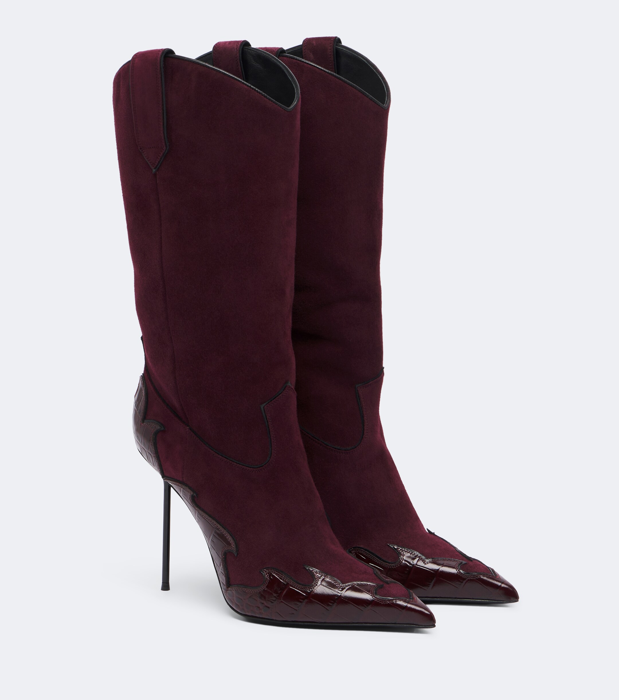 Paris Texas Paris Texas Lidia Queen of Hearts suede mid-calf boots