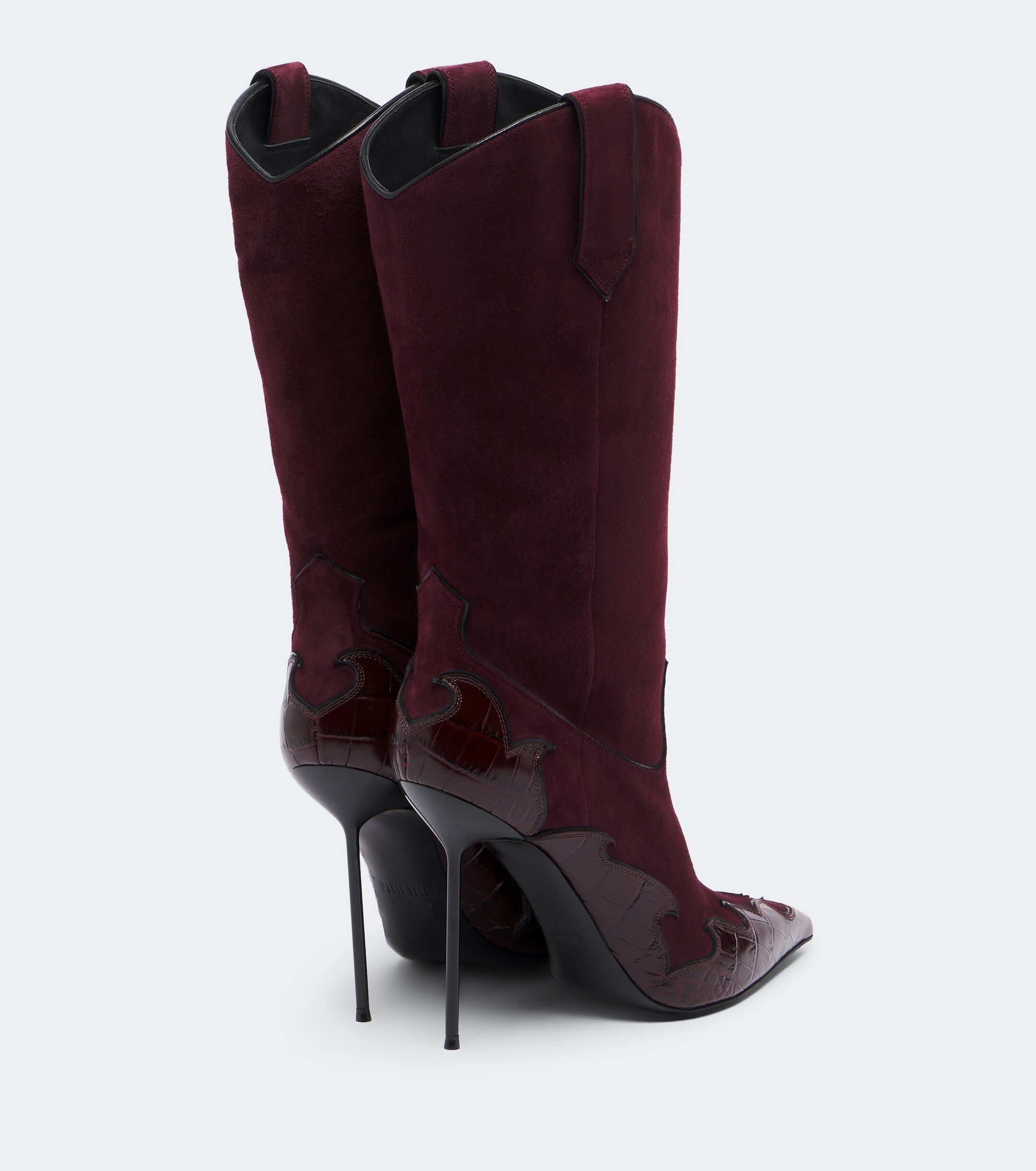 Paris Texas Paris Texas Lidia Queen of Hearts suede mid-calf boots