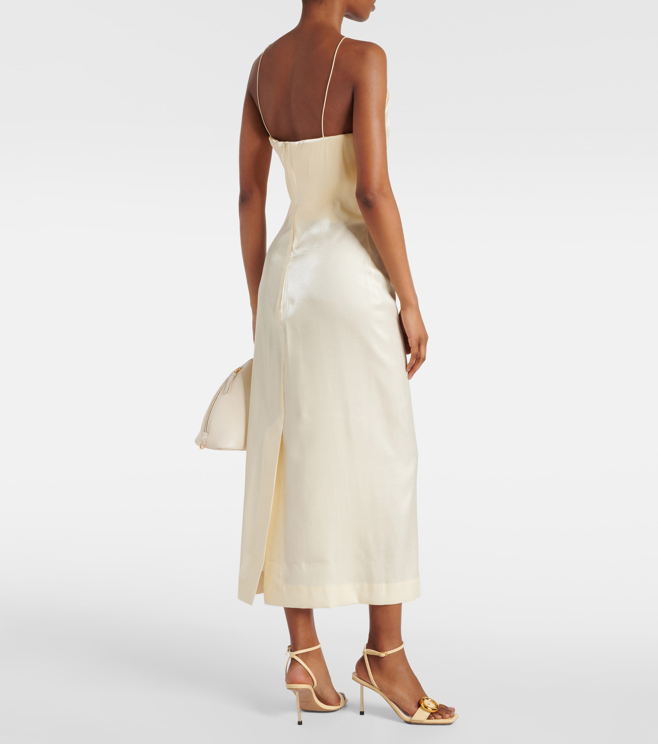 jacquemus la piana longue dress La Robe Piombone tulle maxi dress in black - Jacquemus