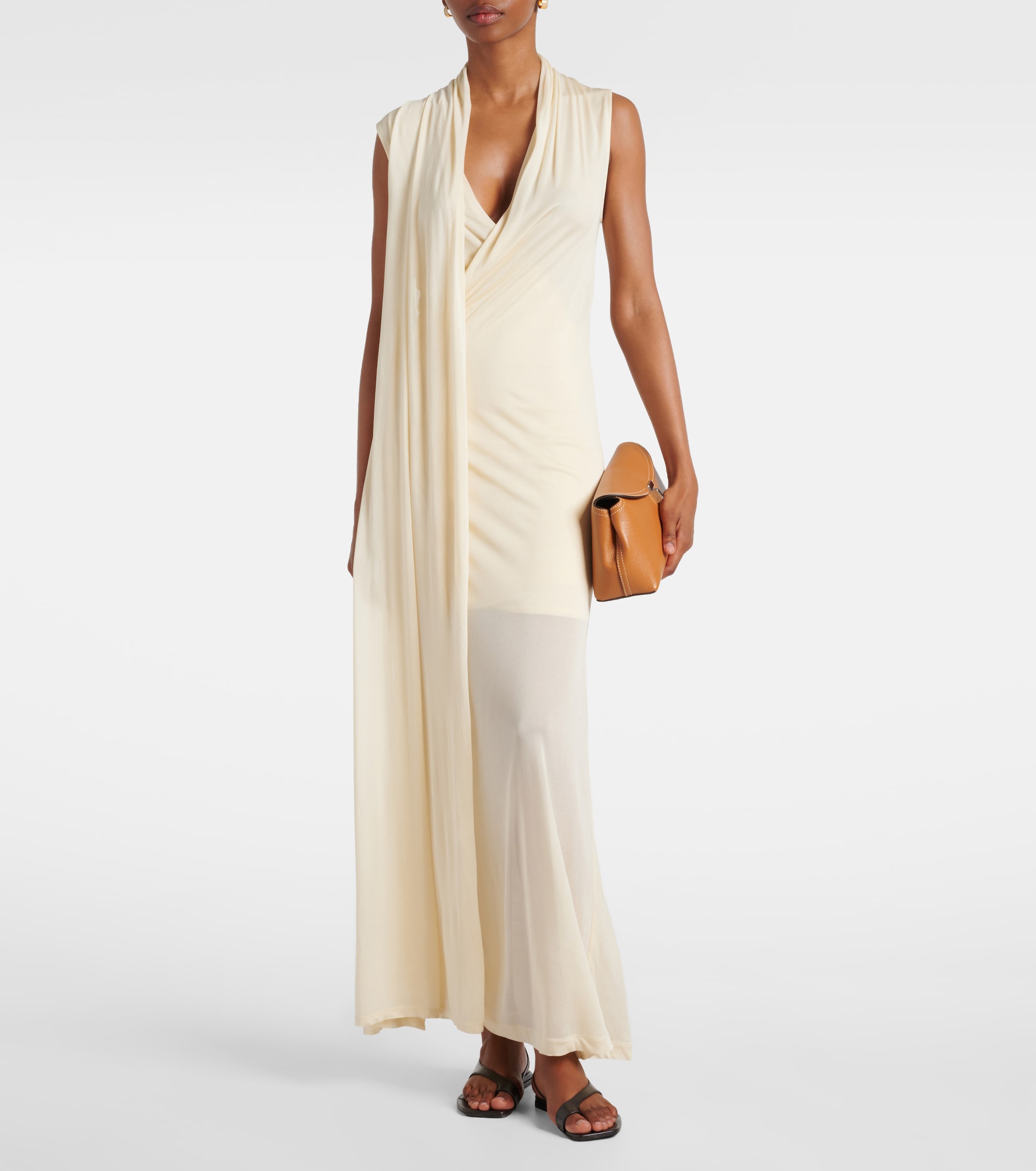 TOTEME - Draped scarf-detail jersey wrap dress | Plush