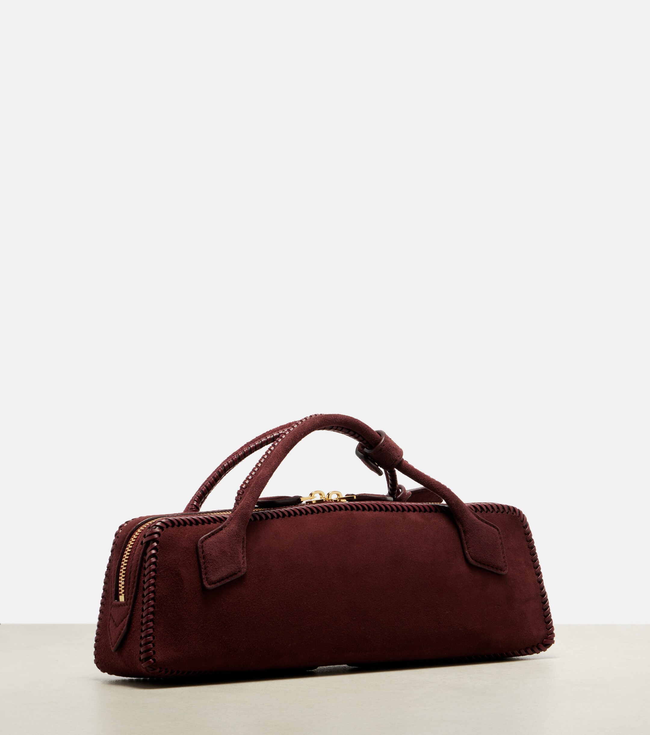Alaïa Le Teckel Small suede clutch