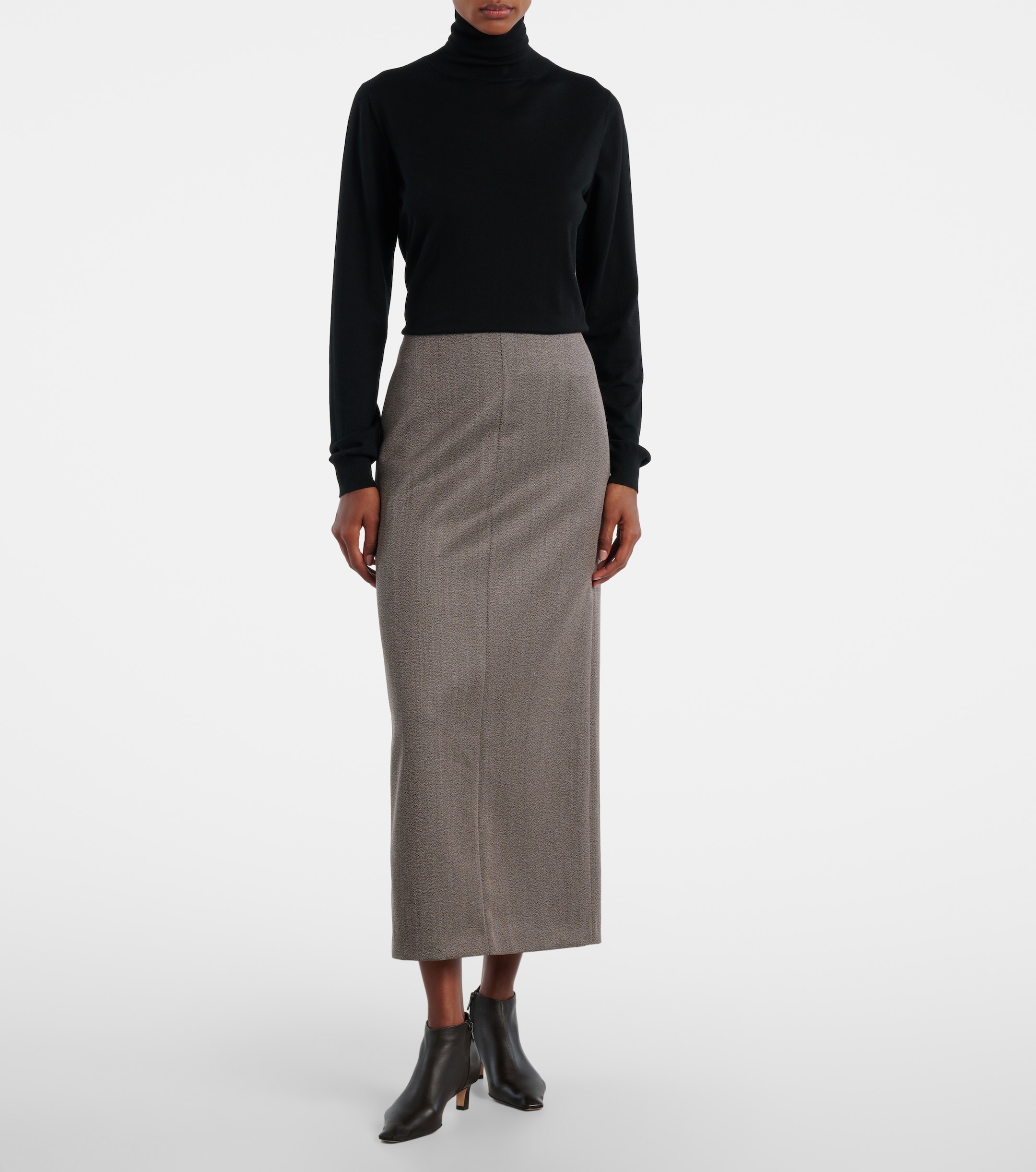 The Row - Nythera virgin wool gabardine pencil skirt | Plush