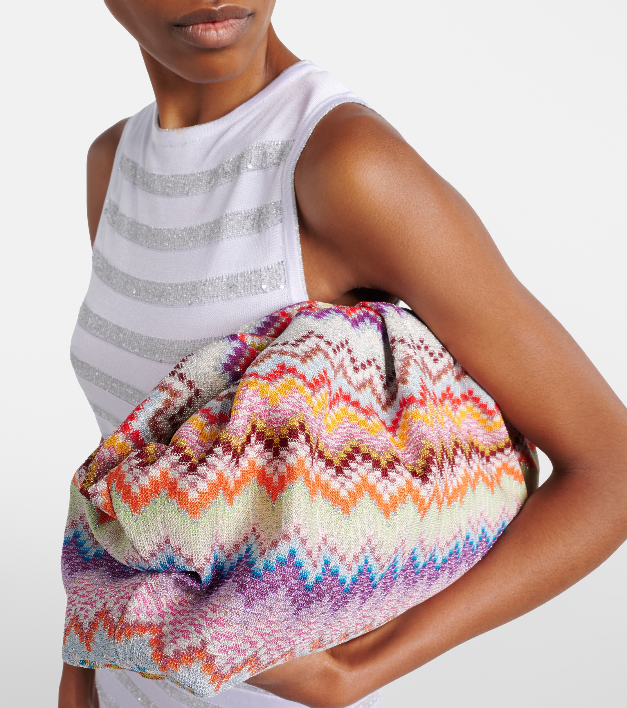 Missoni Zigzag Large jacquard clutch