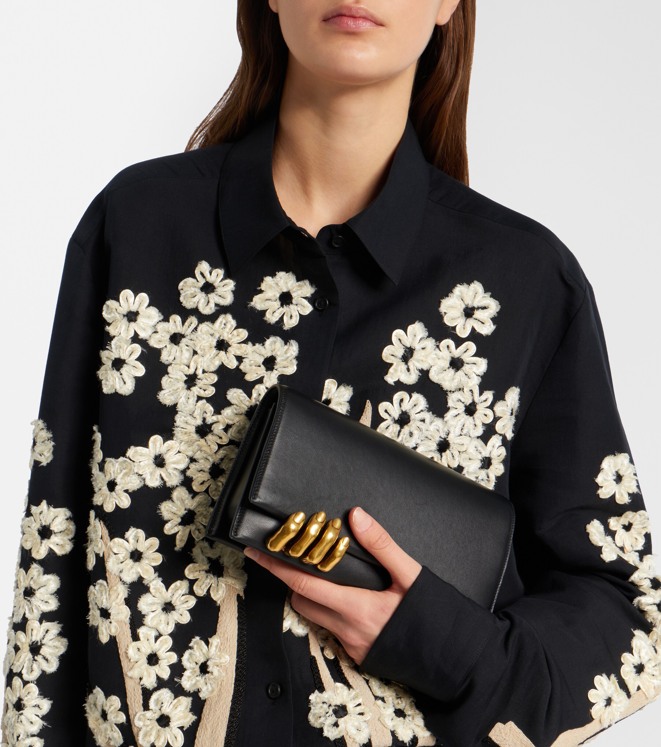 KHAITE Hand leather clutch