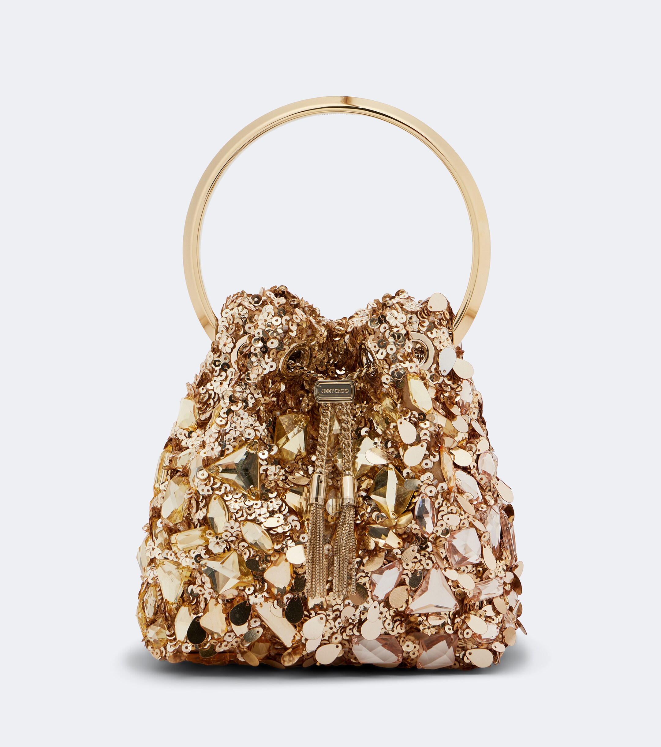 JIMMY CHOO Bon Bon embellished bucket bag