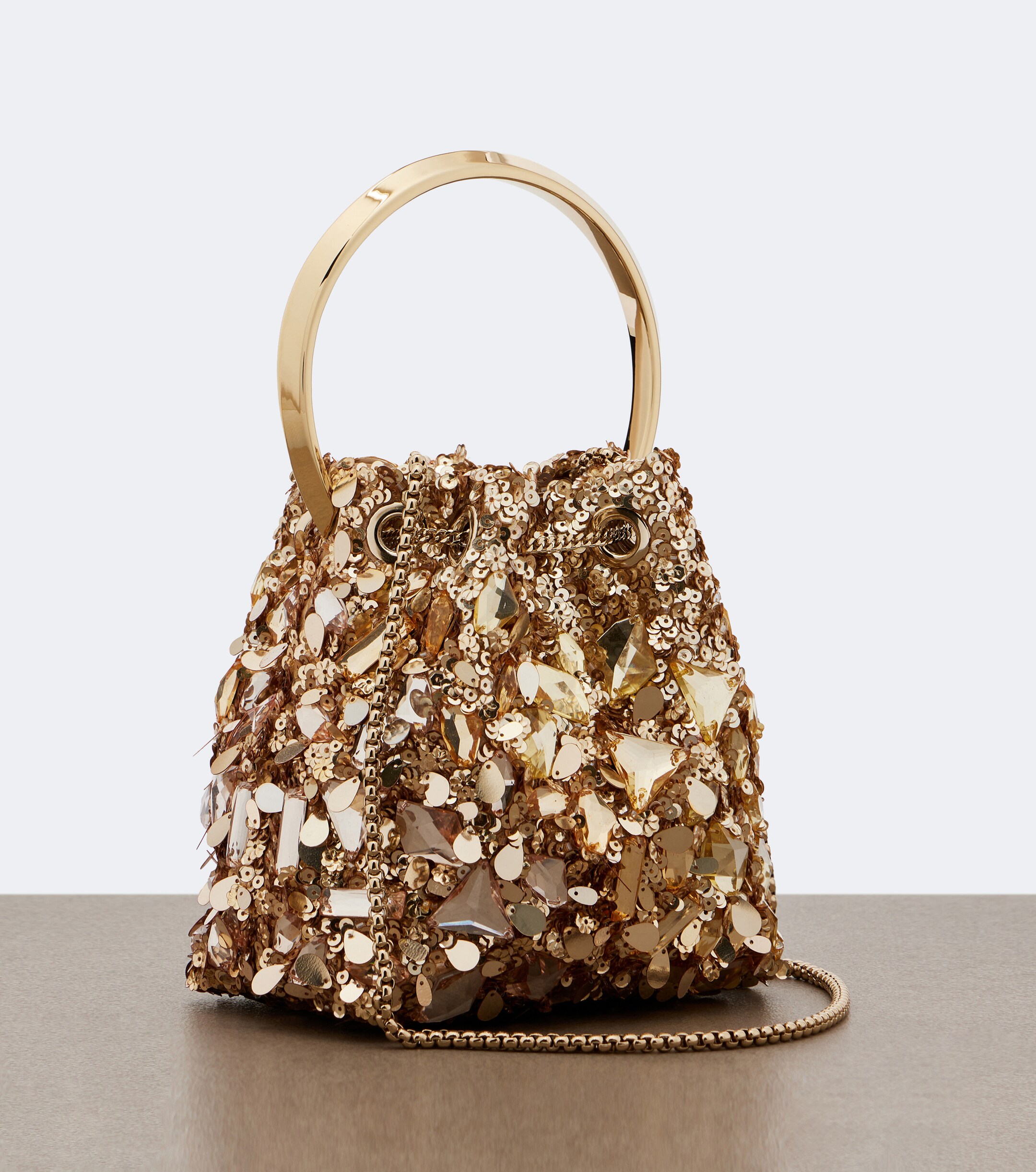 JIMMY CHOO Bon Bon embellished bucket bag