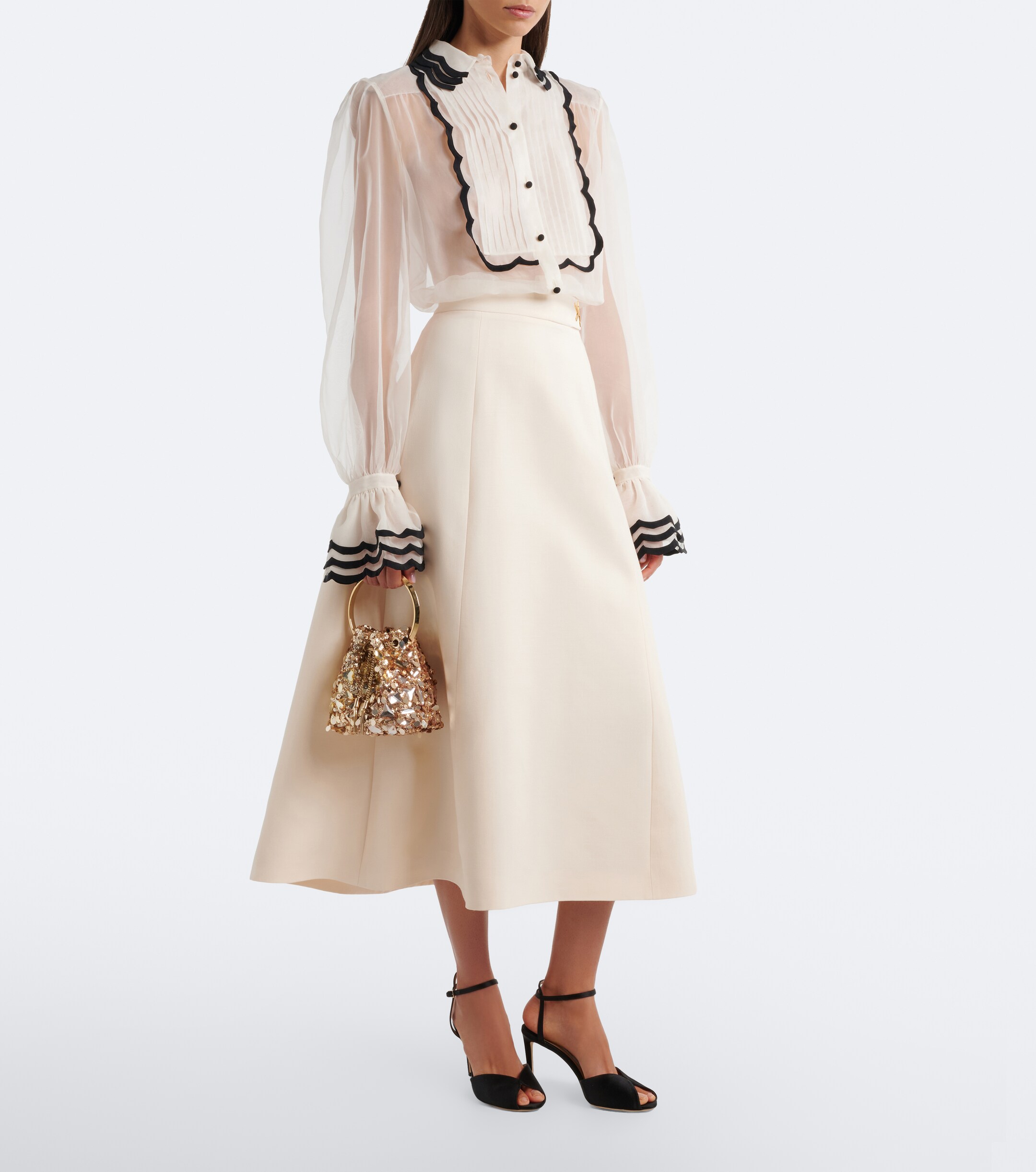 JIMMY CHOO Bon Bon embellished bucket bag
