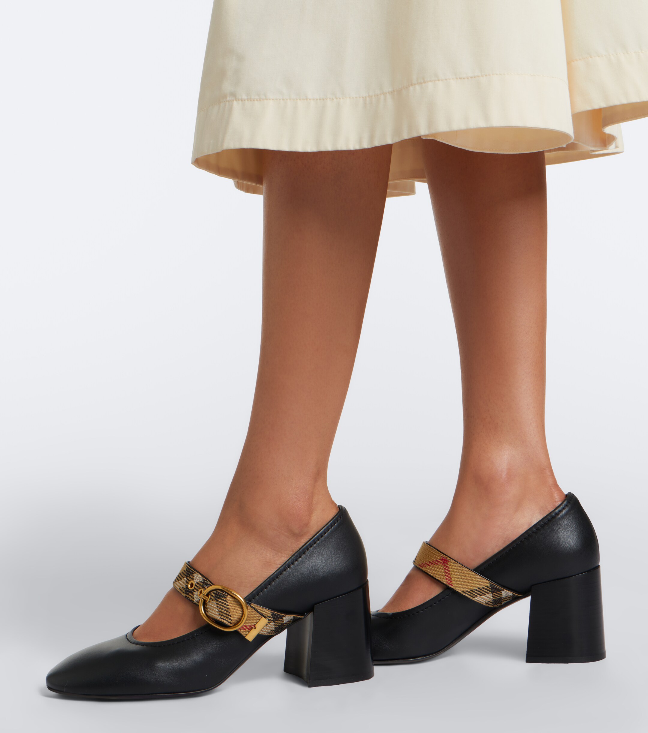 Burberry Burberry Robin Burberry Check leather pumps