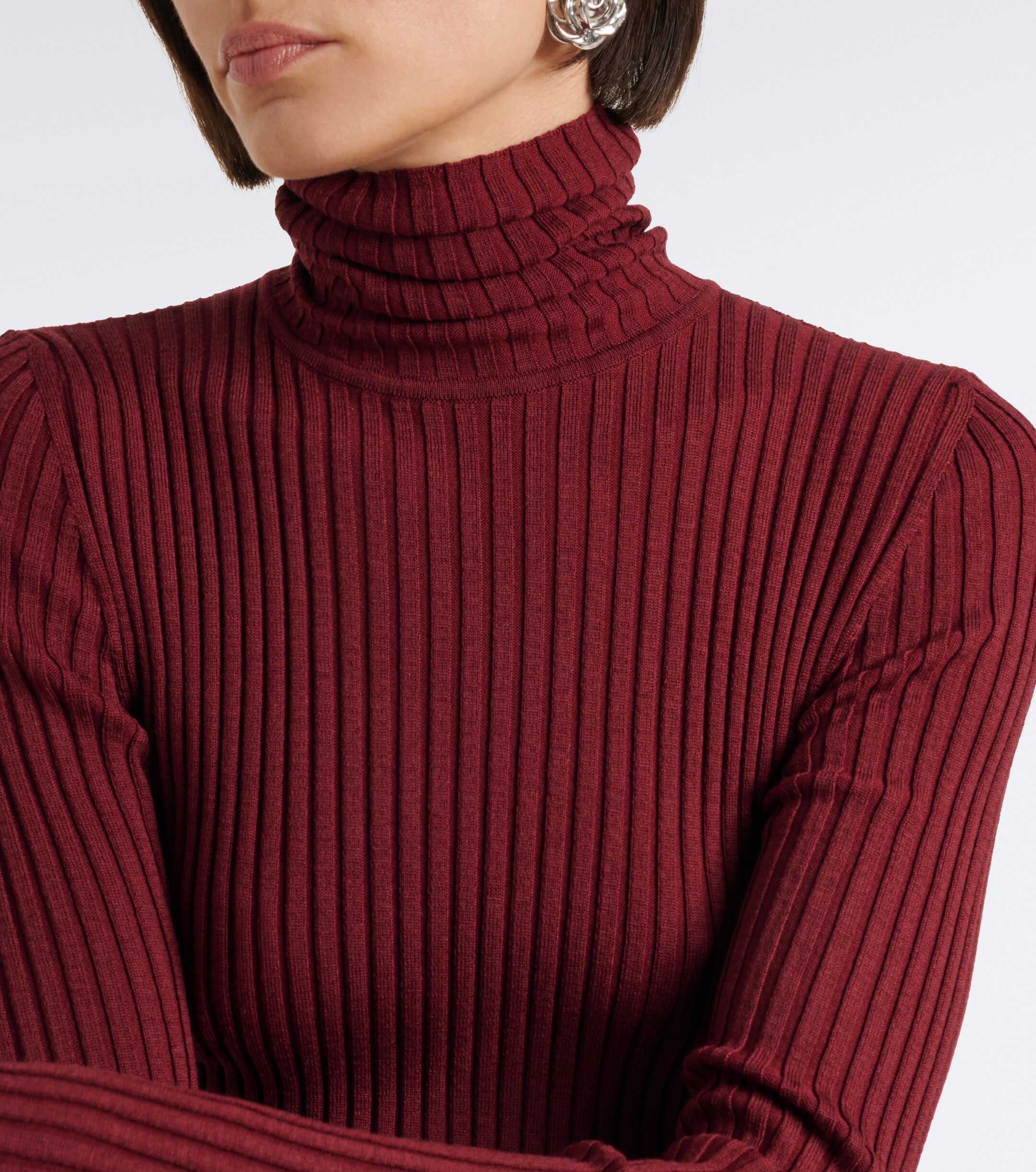 Wolford Wolford Ribbed-knit wool and cotton-blend minidress