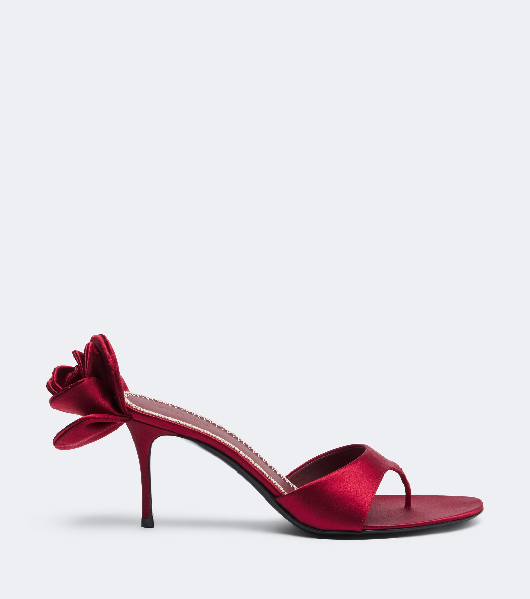 Magda Butrym Magda Butrym Floral-appliqué satin thong sandals