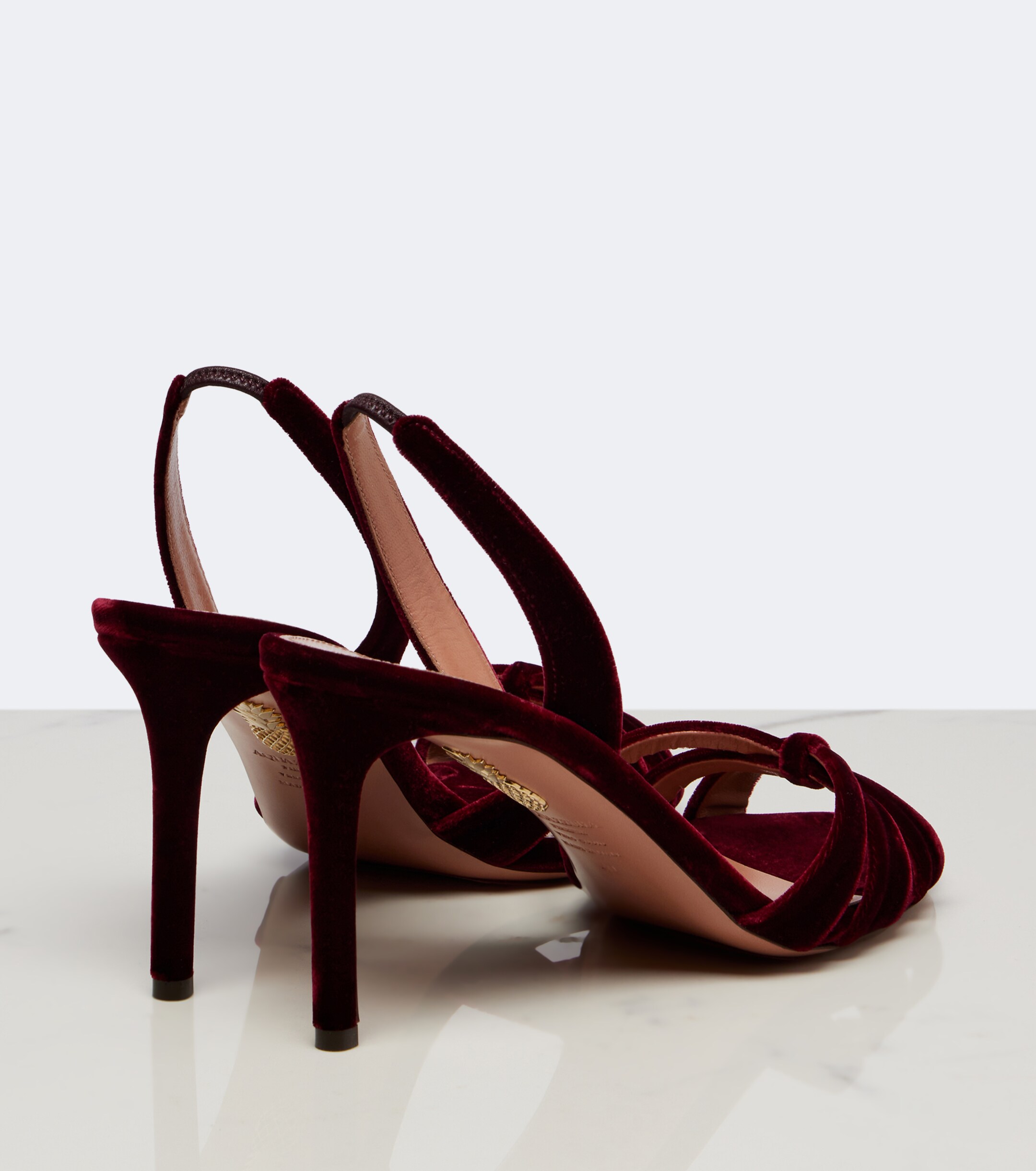 AQUAZZURA Aquazzura Tati velvet slingback sandals