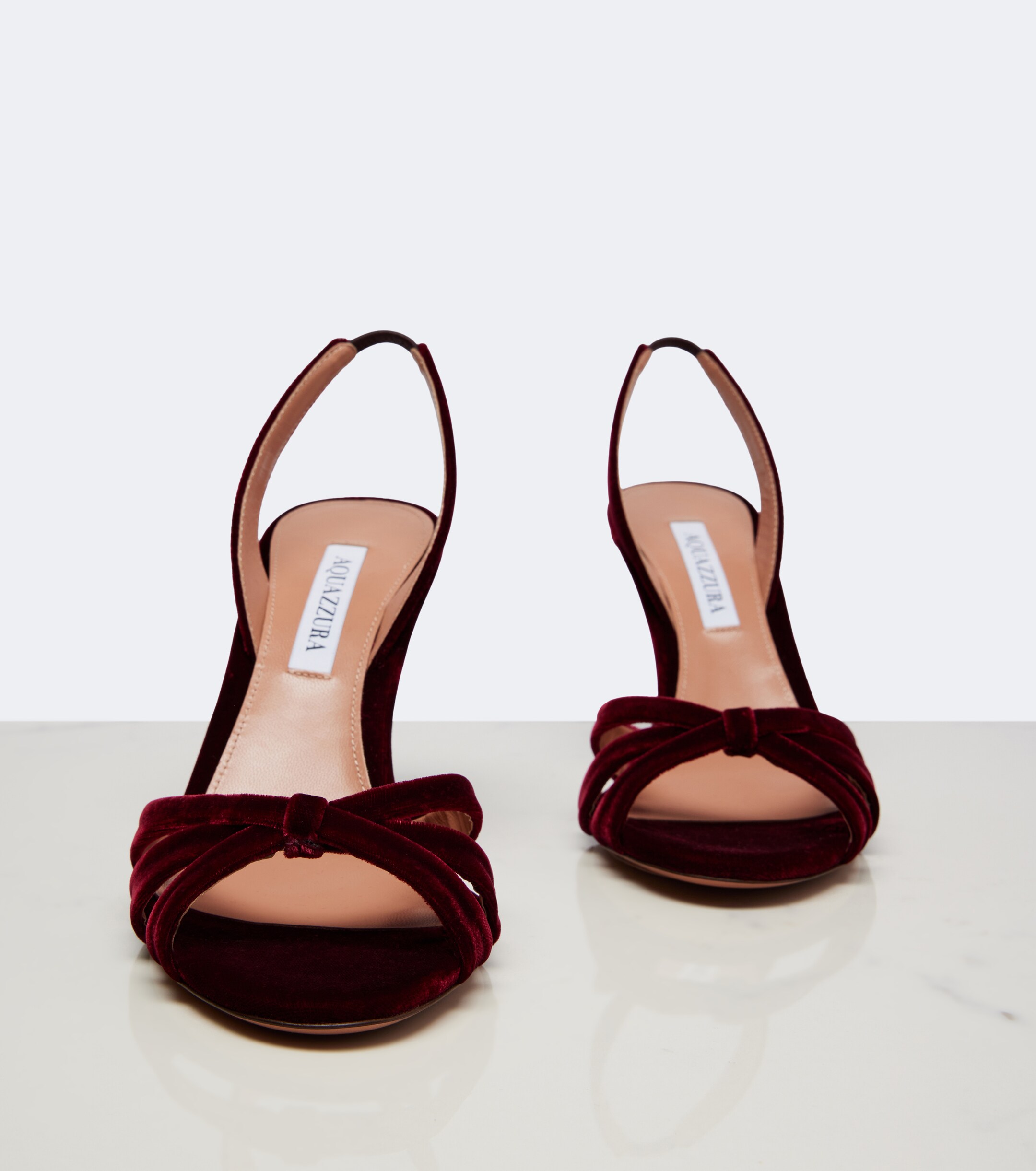 AQUAZZURA Aquazzura Tati velvet slingback sandals