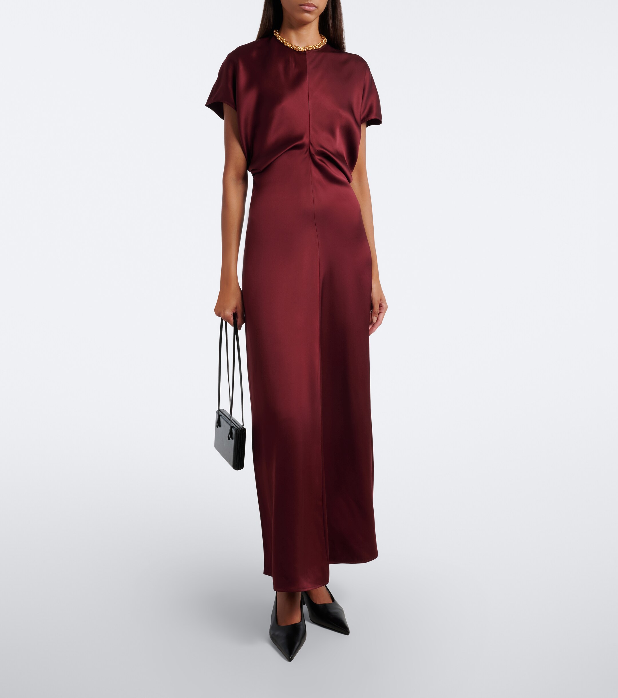 TOTEME Toteme Draped crêpe satin maxi dress