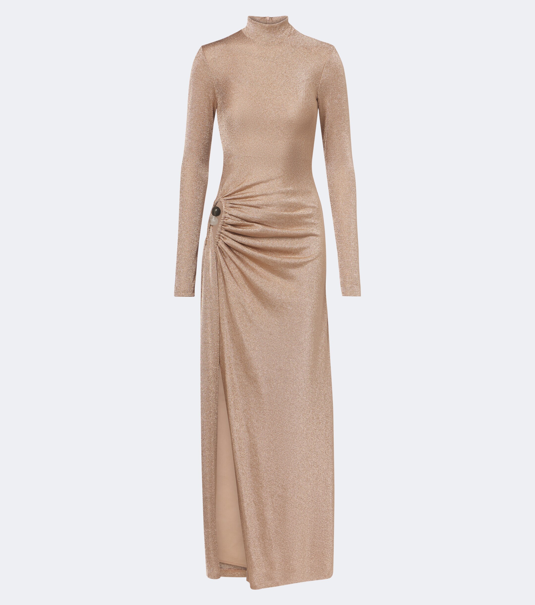 Christopher Esber Christopher Esber Embellished draped jersey lamé gown