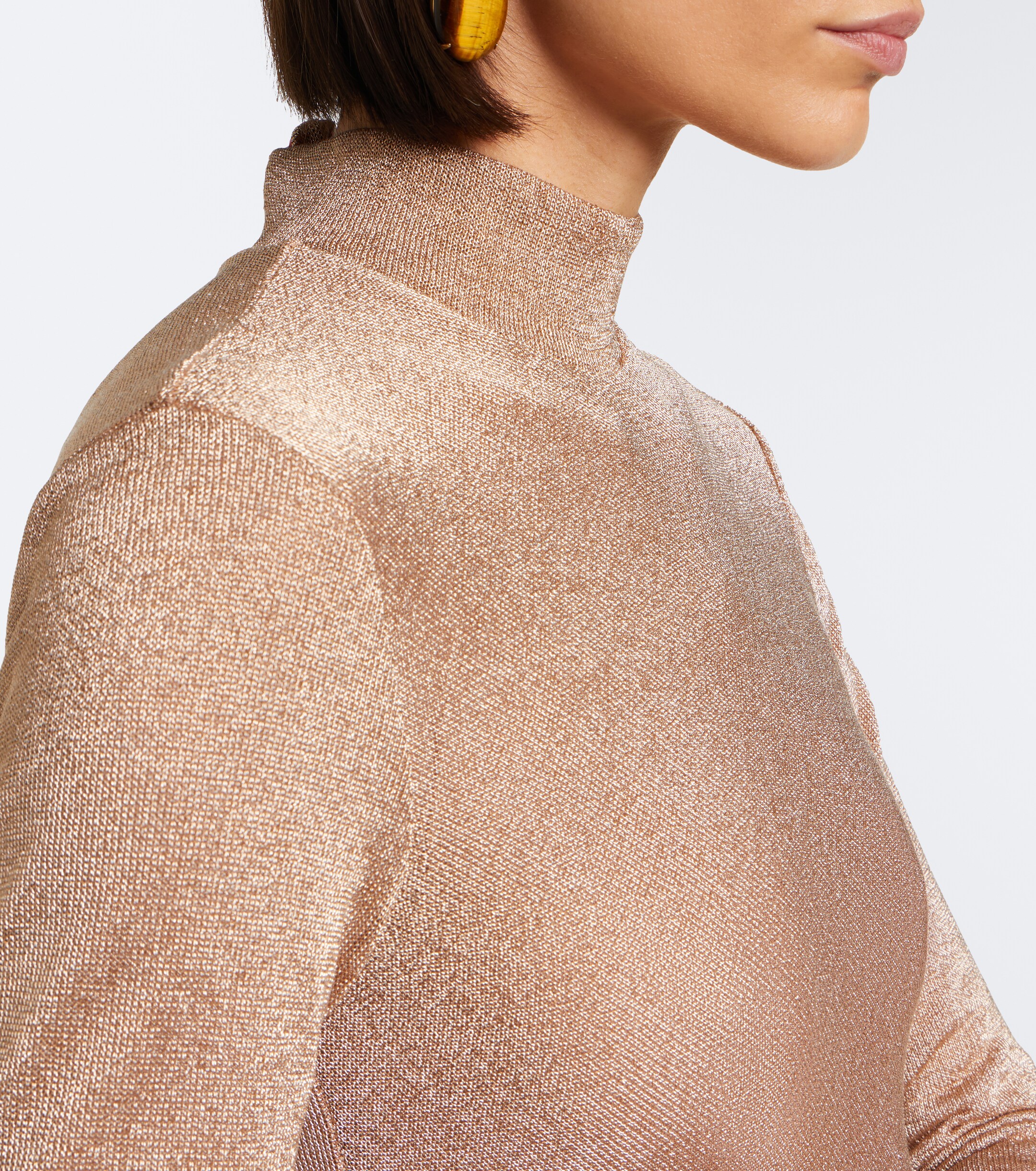 Christopher Esber Christopher Esber Embellished draped jersey lamé gown