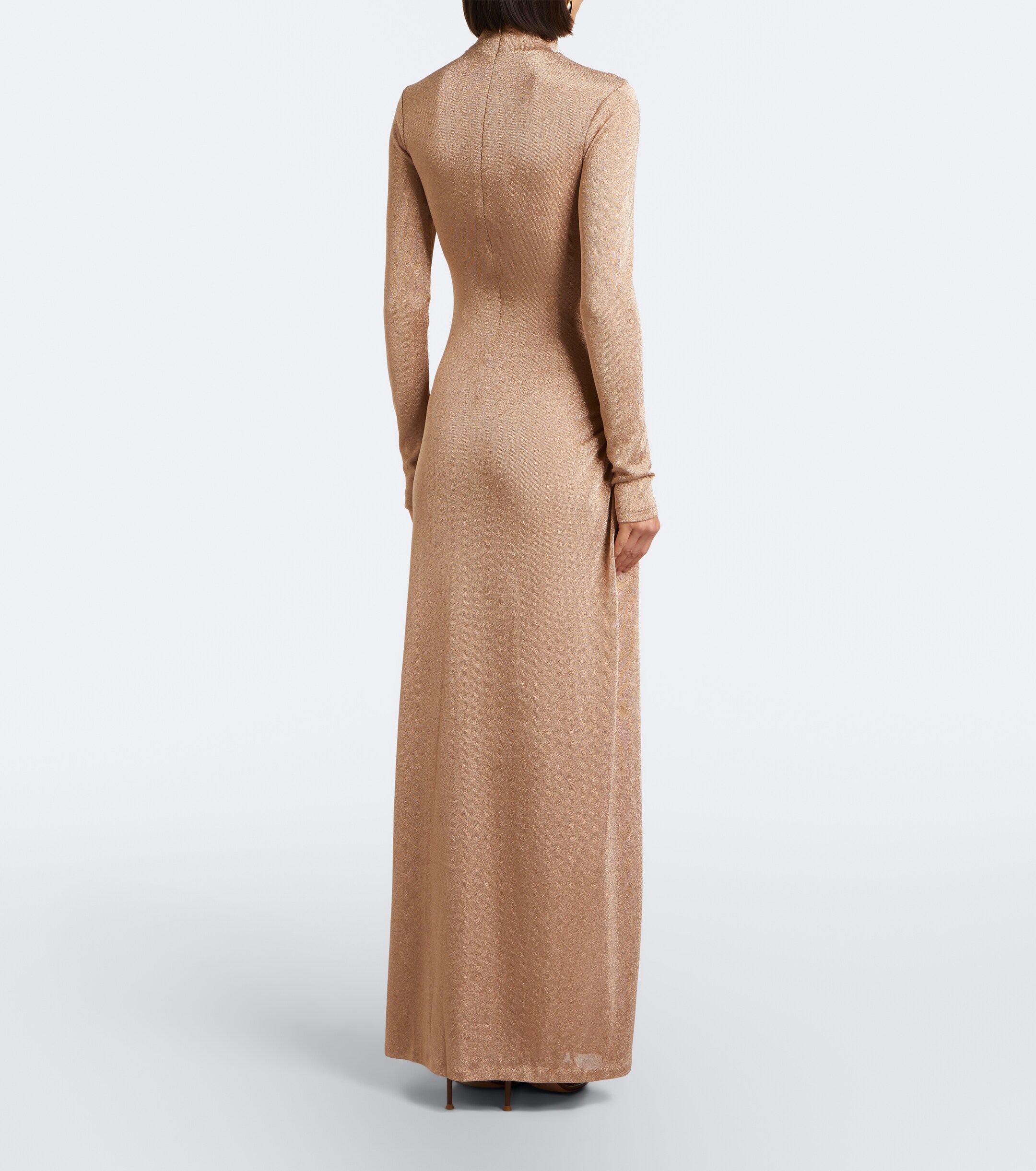 Christopher Esber Christopher Esber Embellished draped jersey lamé gown