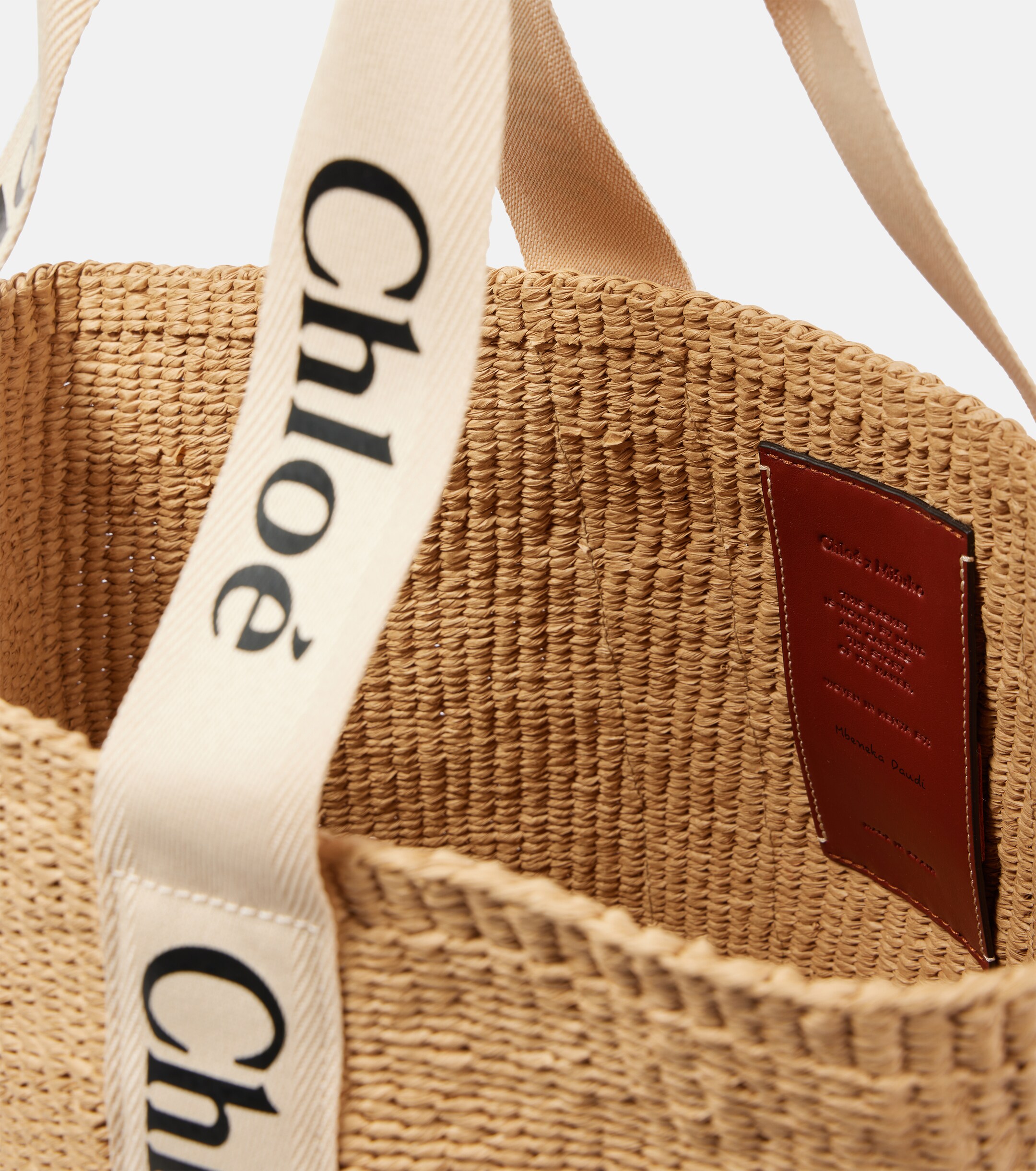 Chloé x Mifuko Woody Large raffia tote