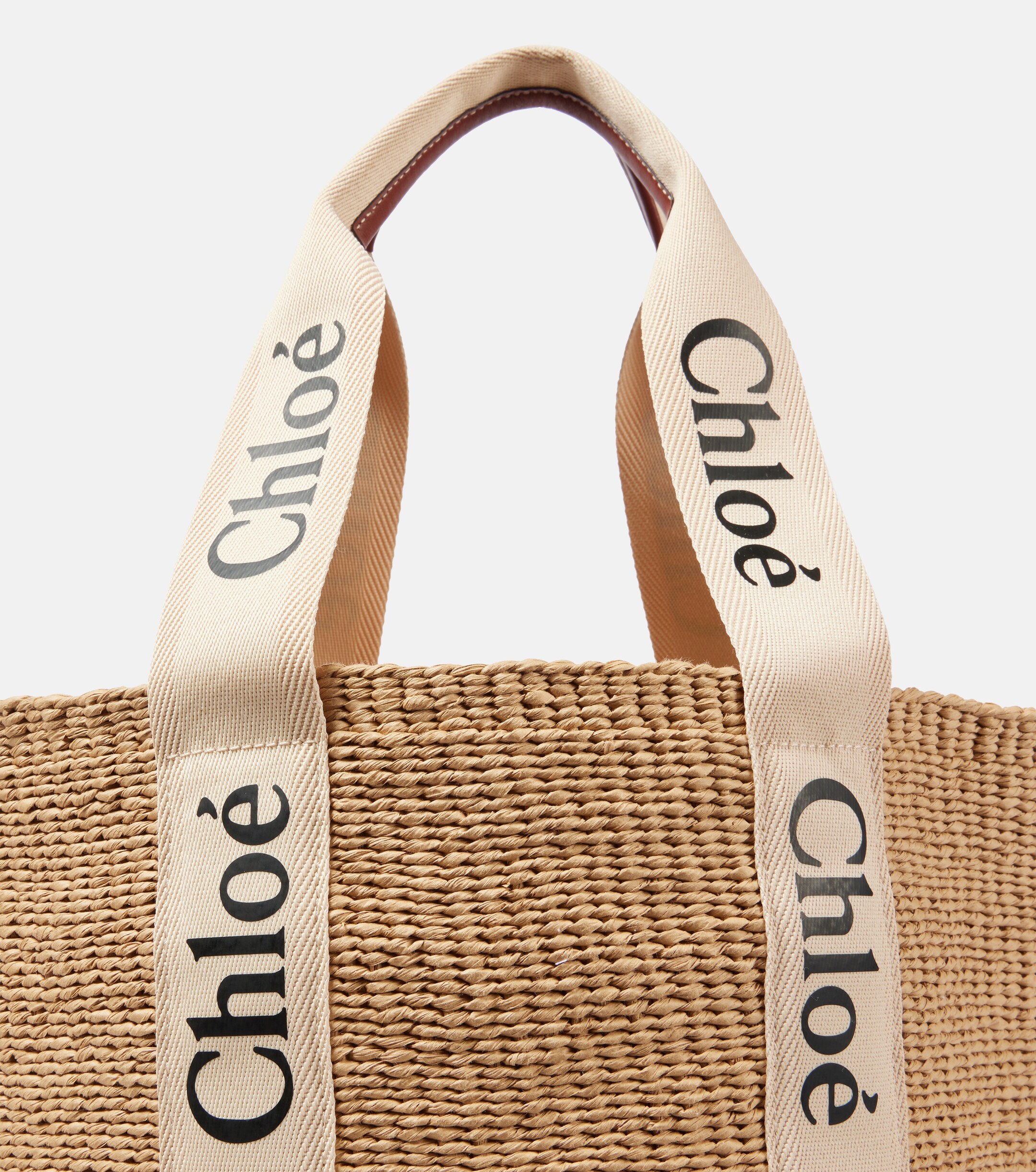 Chloé x Mifuko Woody Large raffia tote