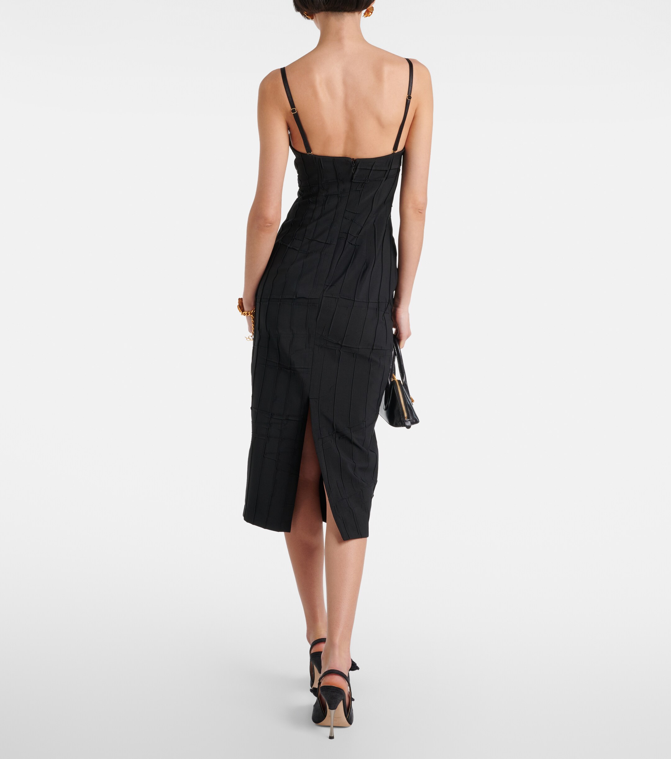 blumarine floral-appliqué midi dress Blumarine - Floral-appliqué strapless midi dress
