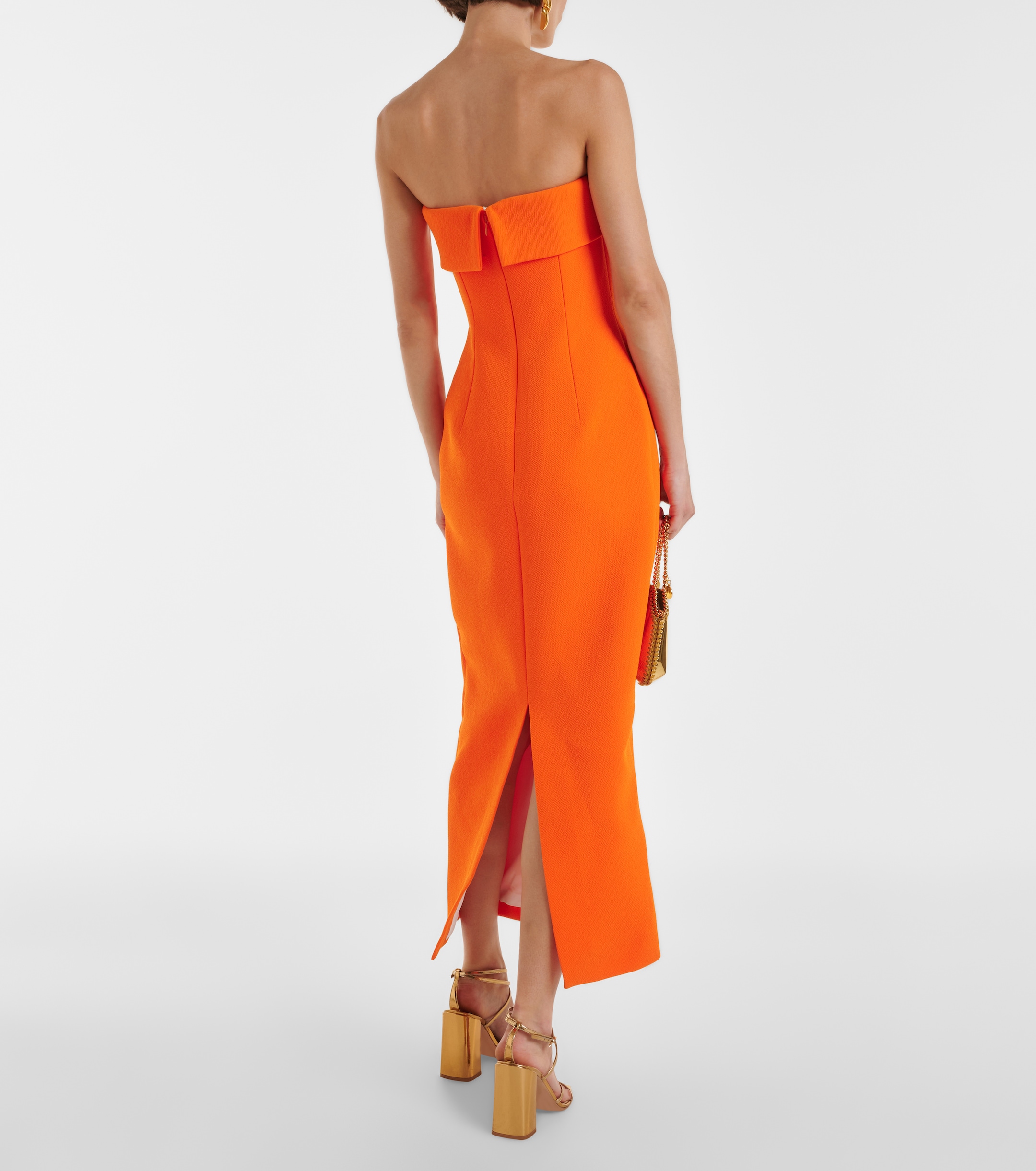 emilia wickstead strapless pleated crepe mini dress Emilia Wickstead Honor Pleated Duchesse-satin Mini Dress - Women - Red Dresses