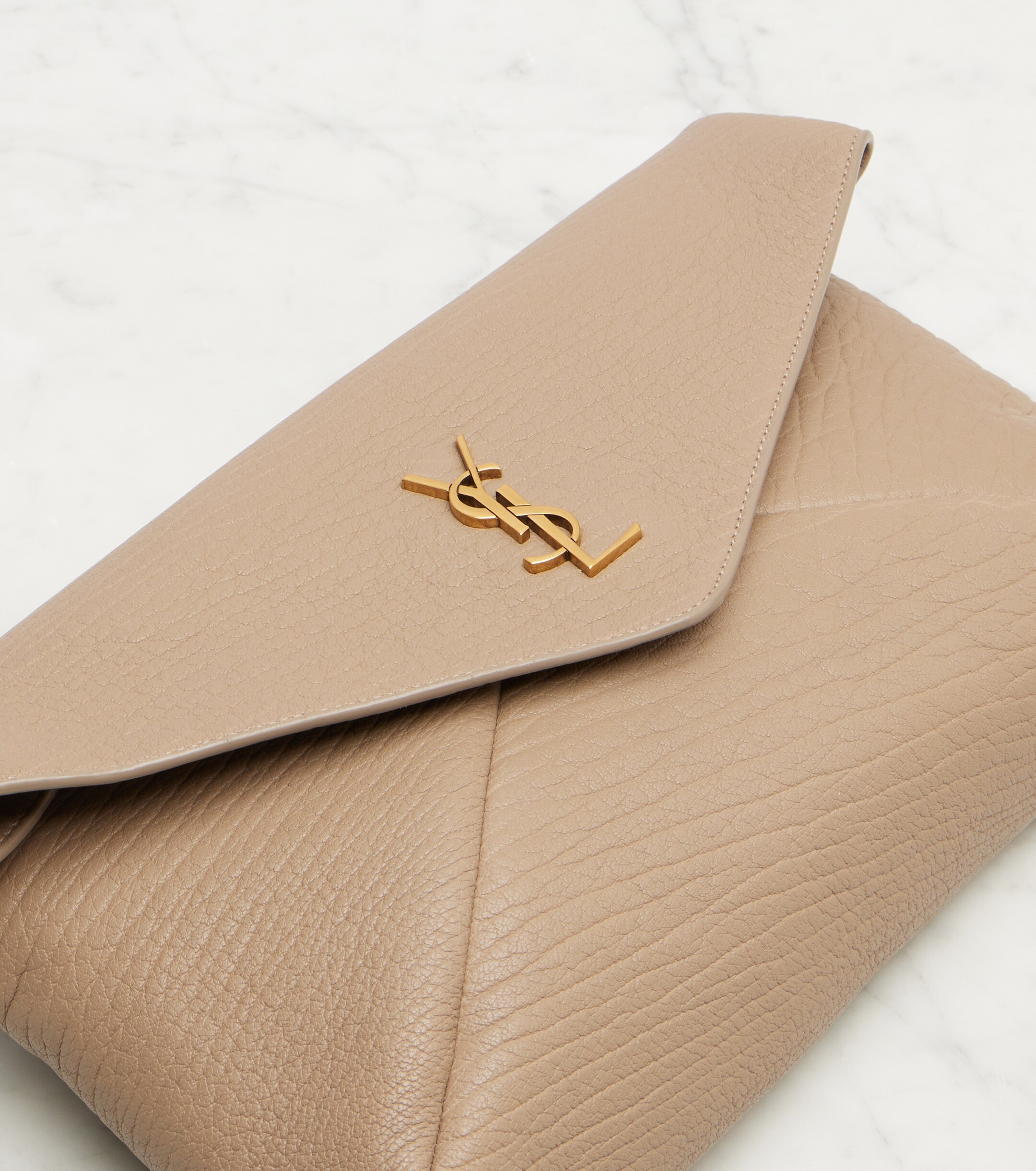 Saint Laurent Cassandre Large leather clutch