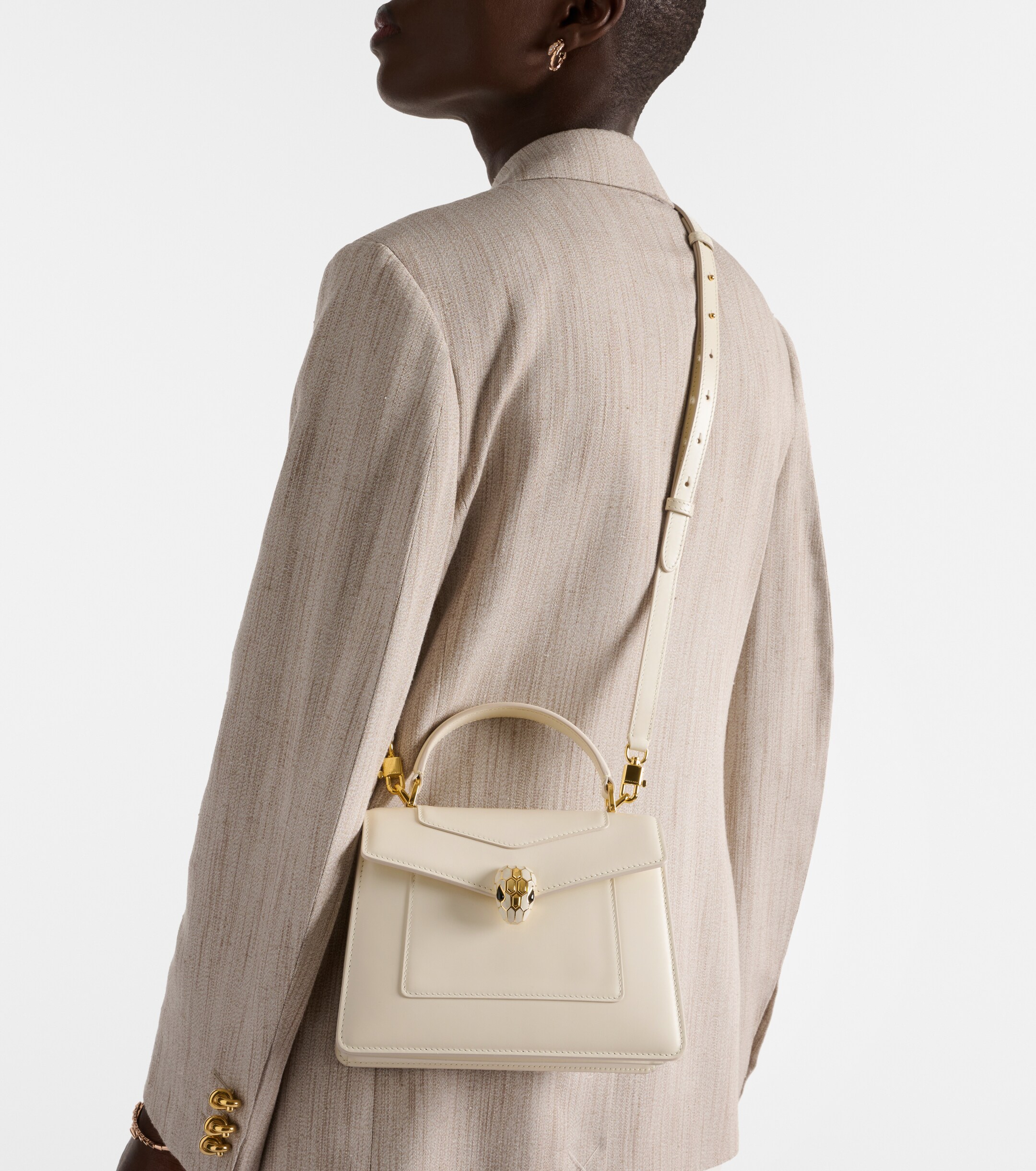 Bvlgari Serpenti Forever Medium leather top-handle bag thumbnail