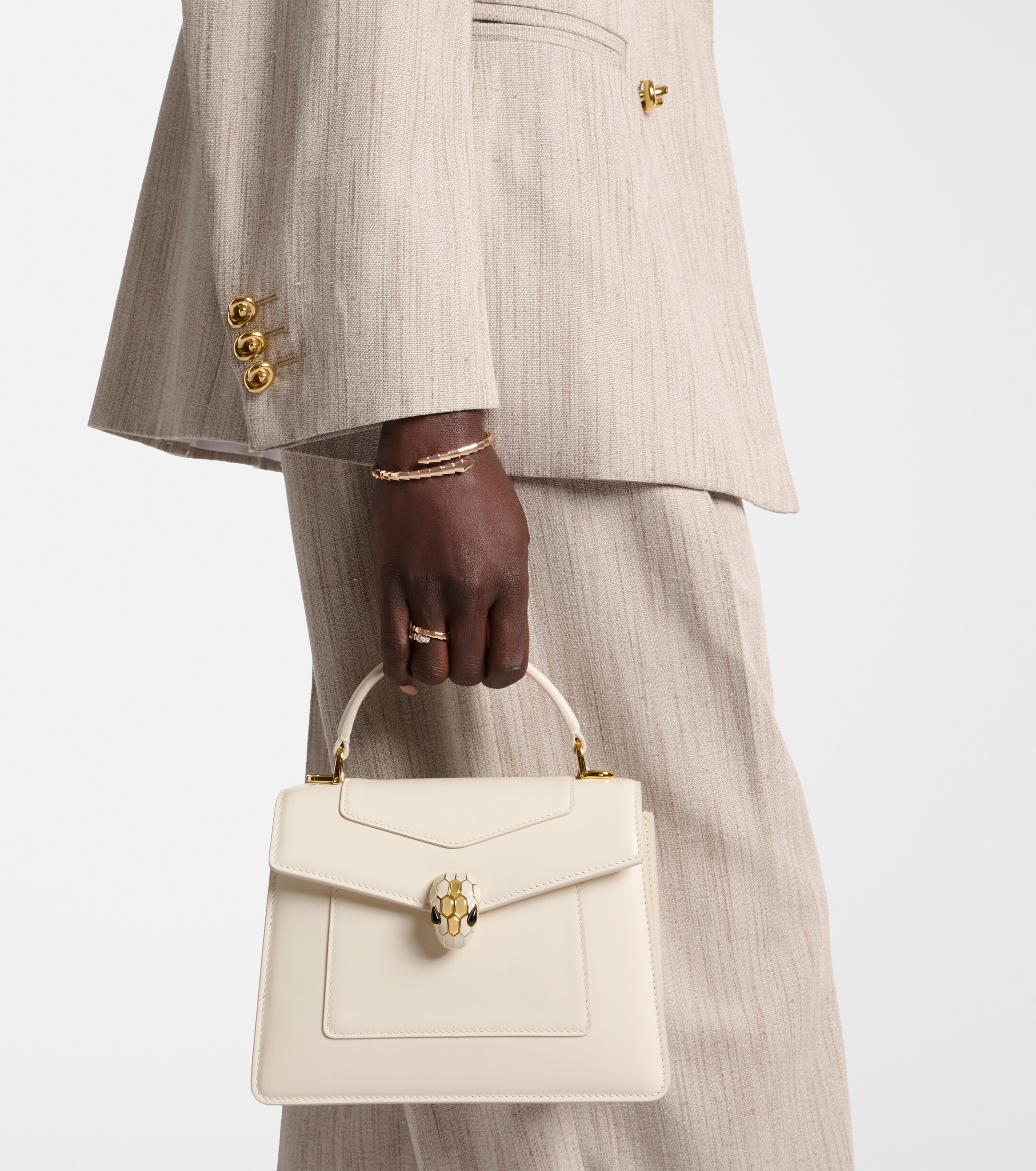 Bvlgari Serpenti Forever Medium leather top-handle bag thumbnail
