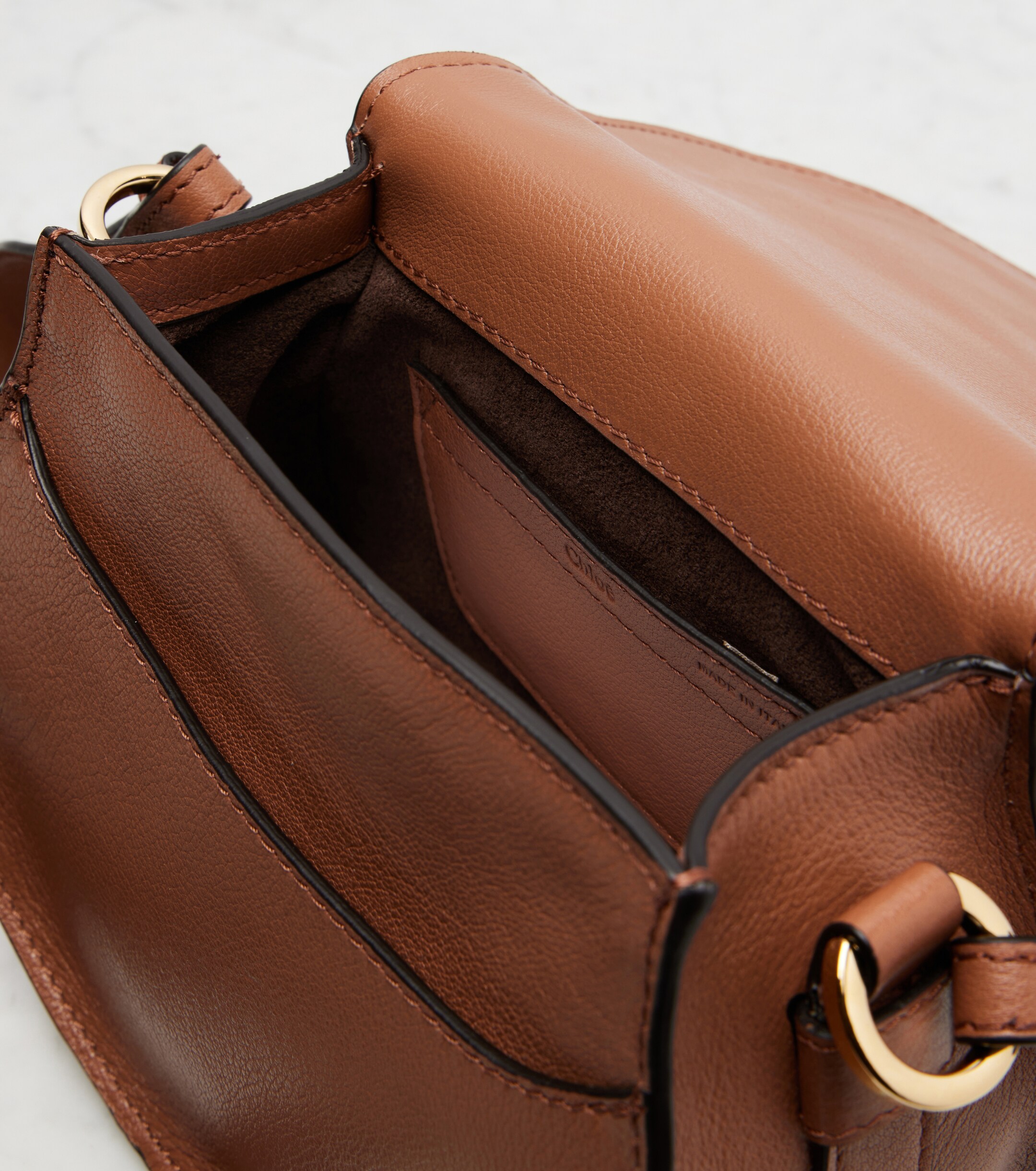 Chloé Marcie Small leather and suede crossbody bag
