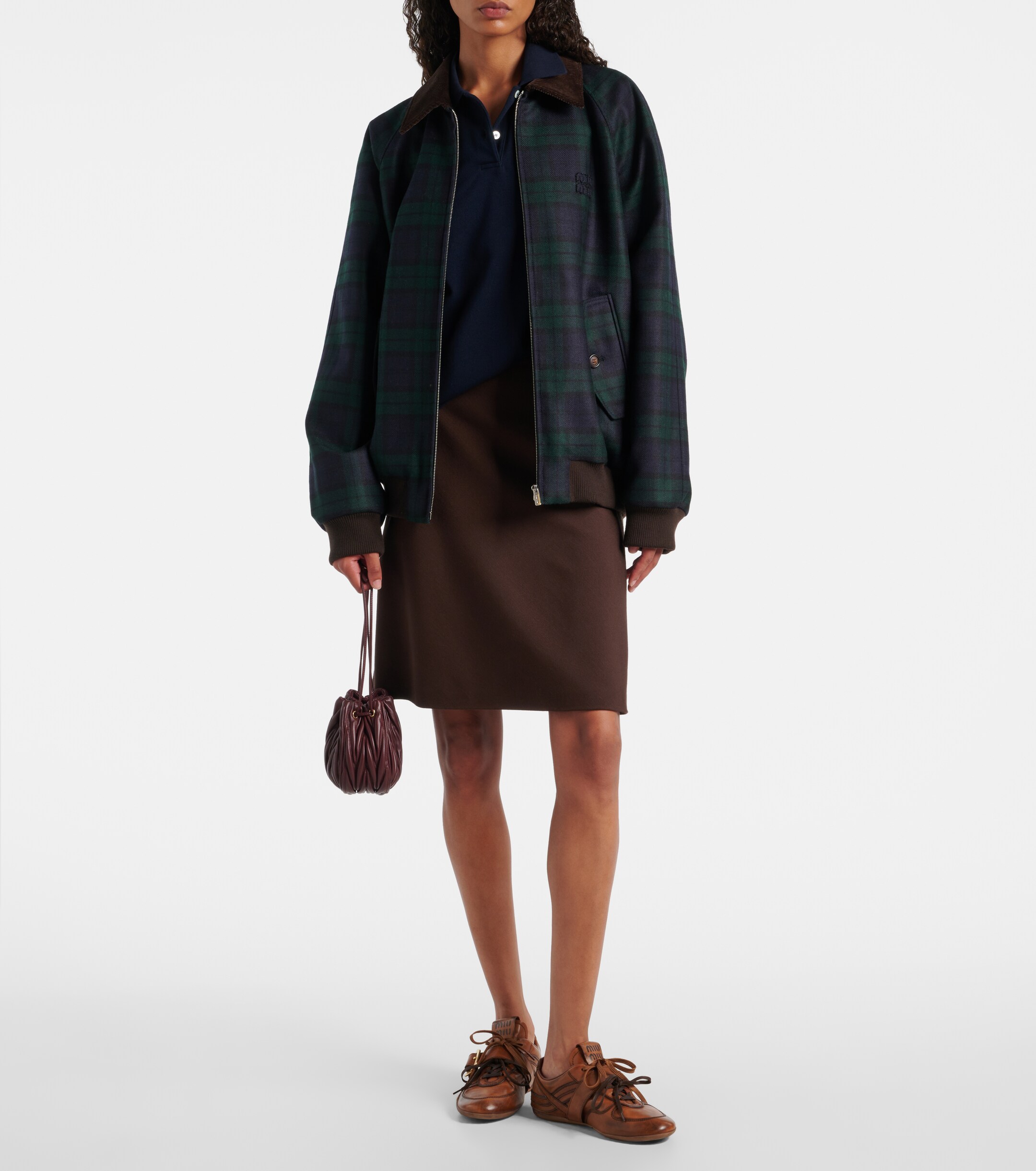 Miu Miu Matelassé leather bucket bag