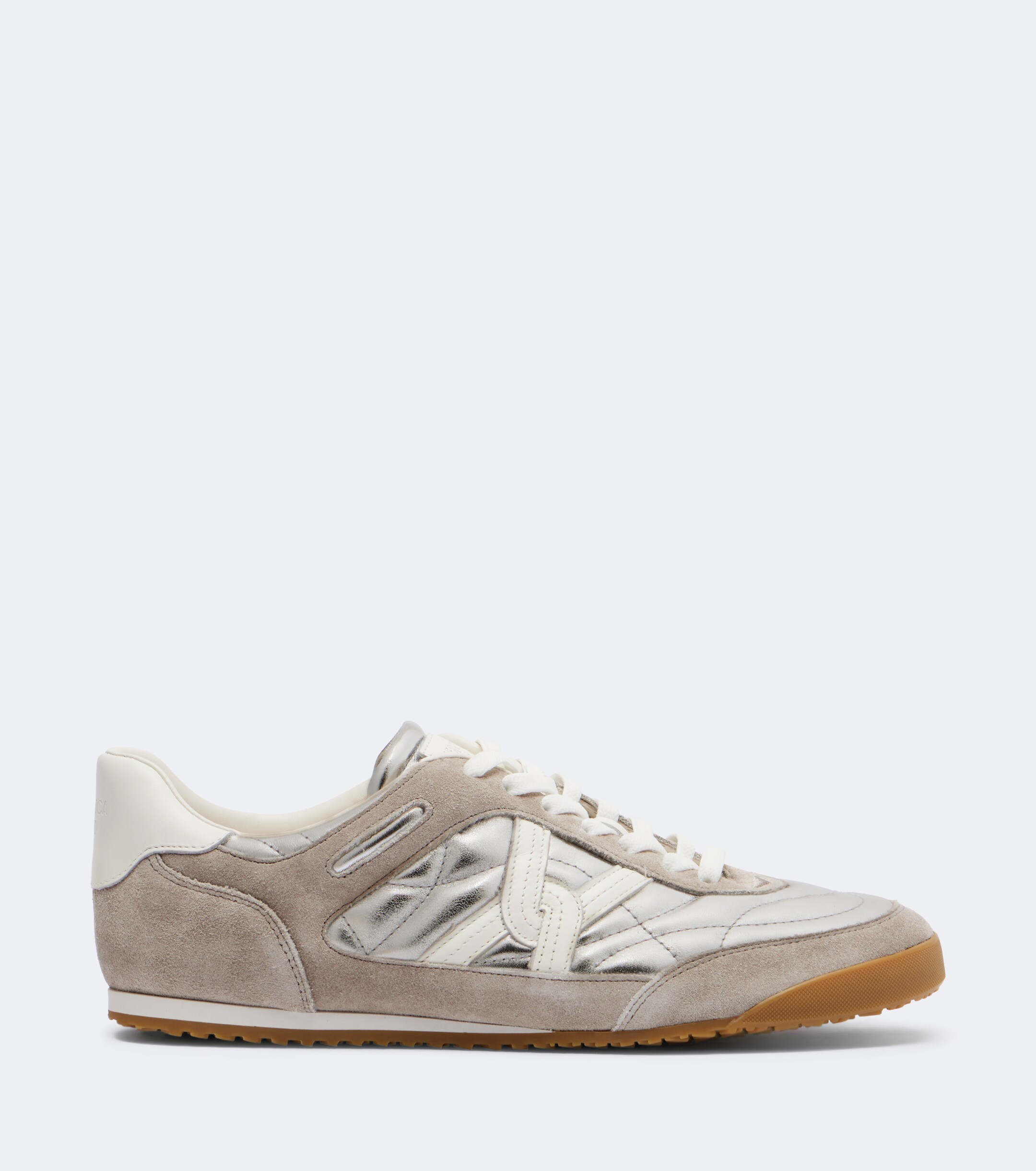 Veronica Beard Veronica Beard Quilted suede-trimmed leather sneakers