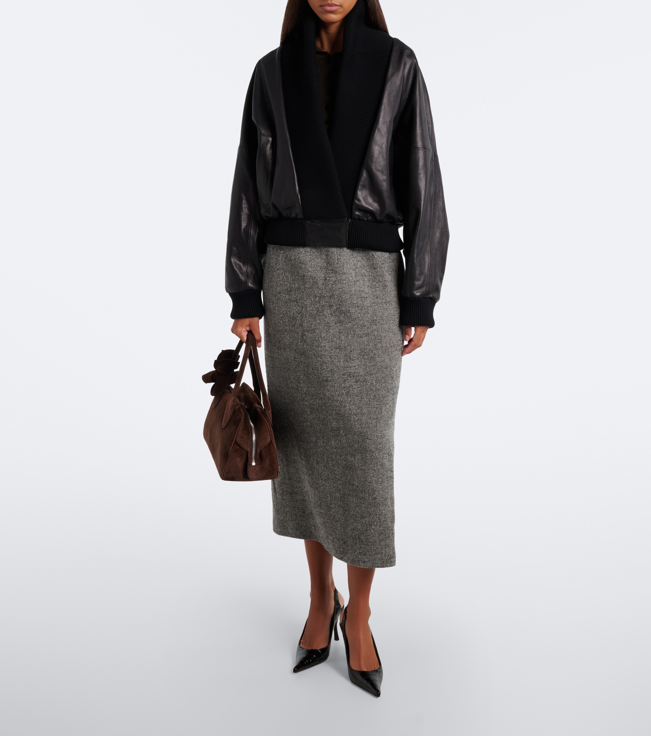 Magda Butrym Magda Butrym Wool and cashmere-blend midi skirt