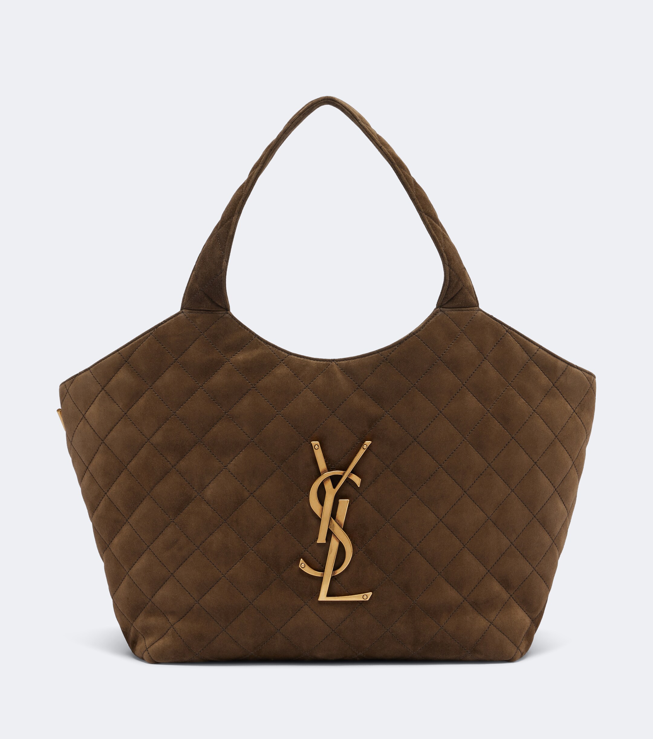 Saint Laurent Icare Medium quilted suede tote bag