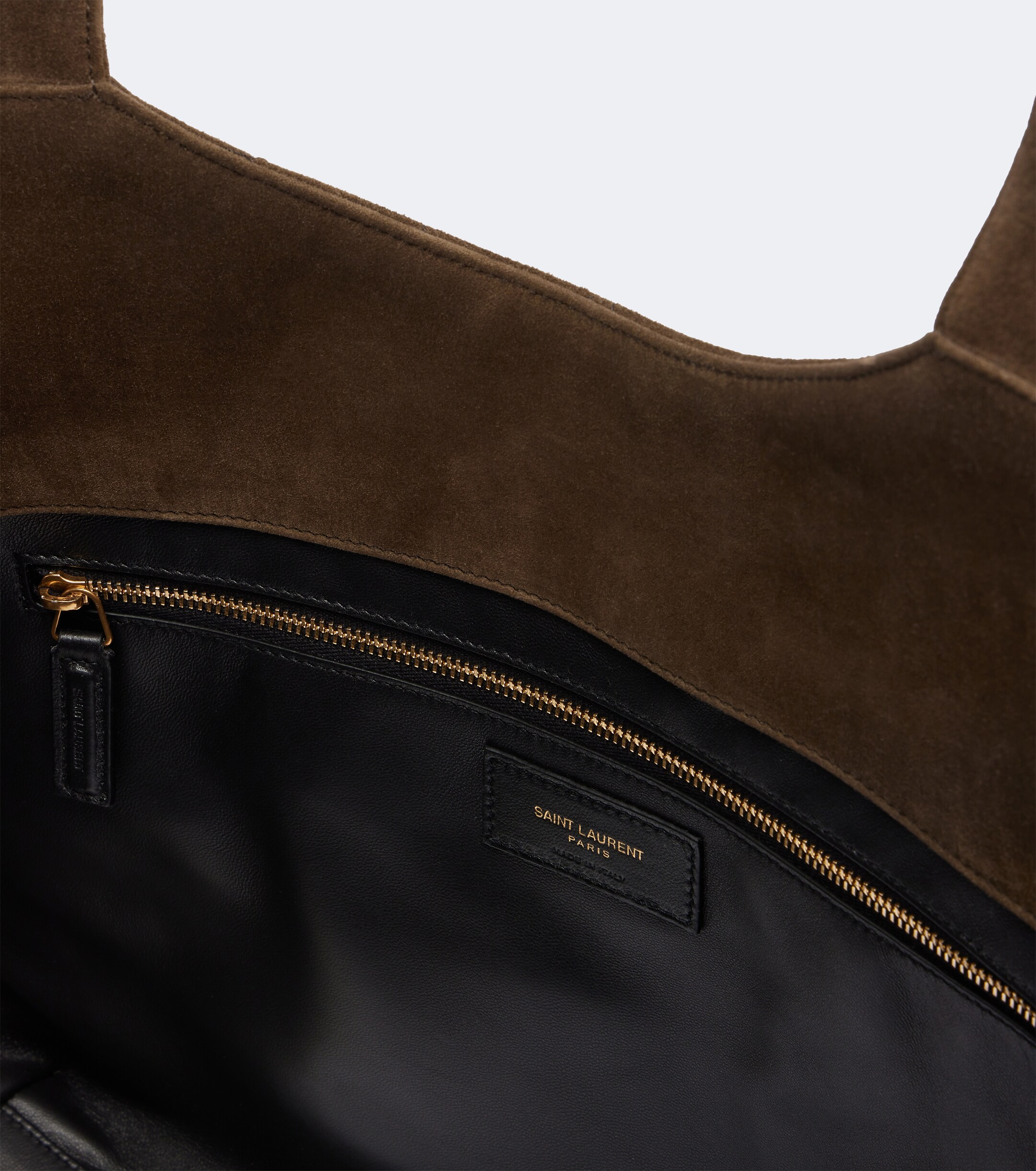 Saint Laurent Icare Medium quilted suede tote bag