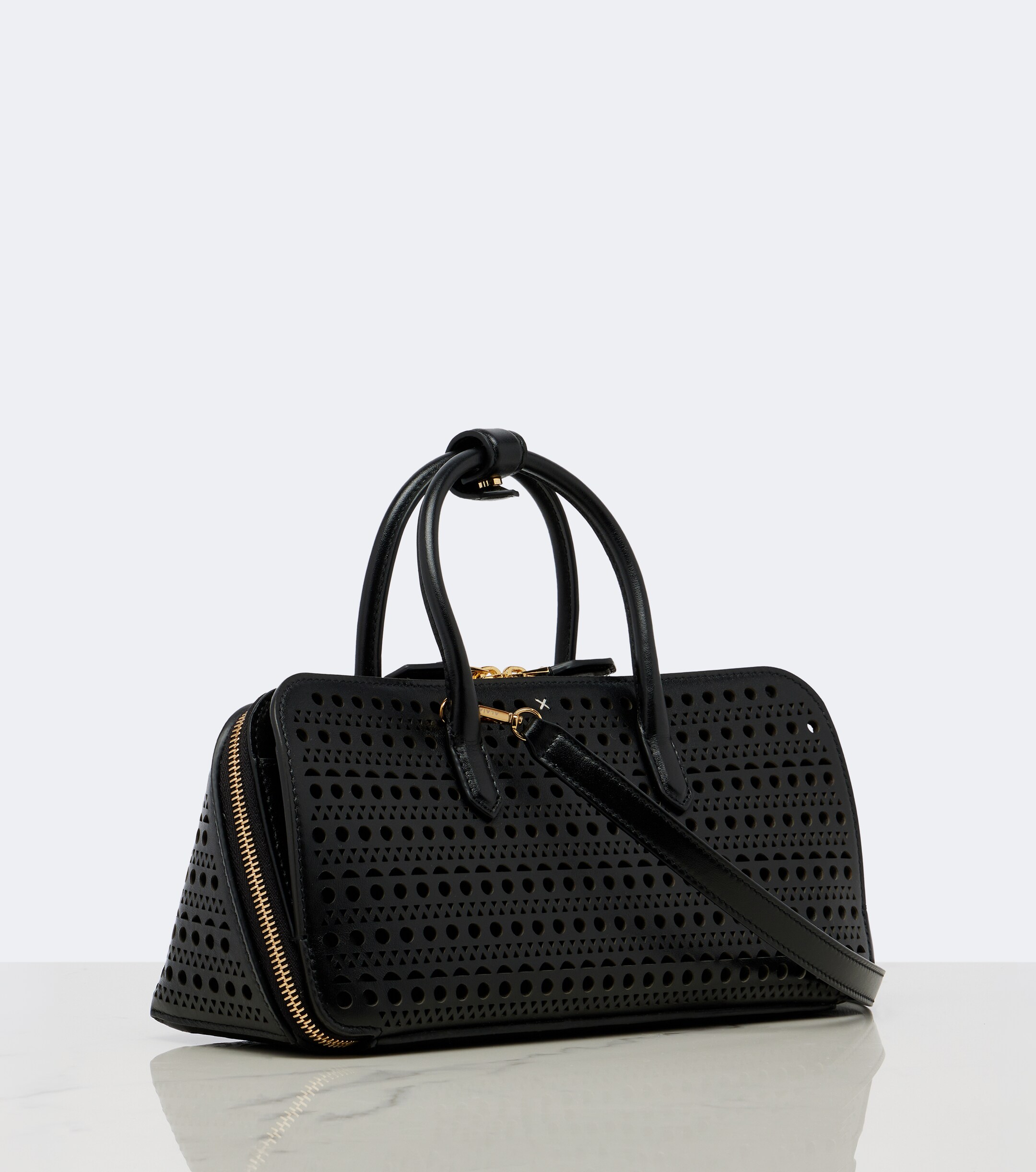Alaïa Delta Medium Vienne leather top-handle bag