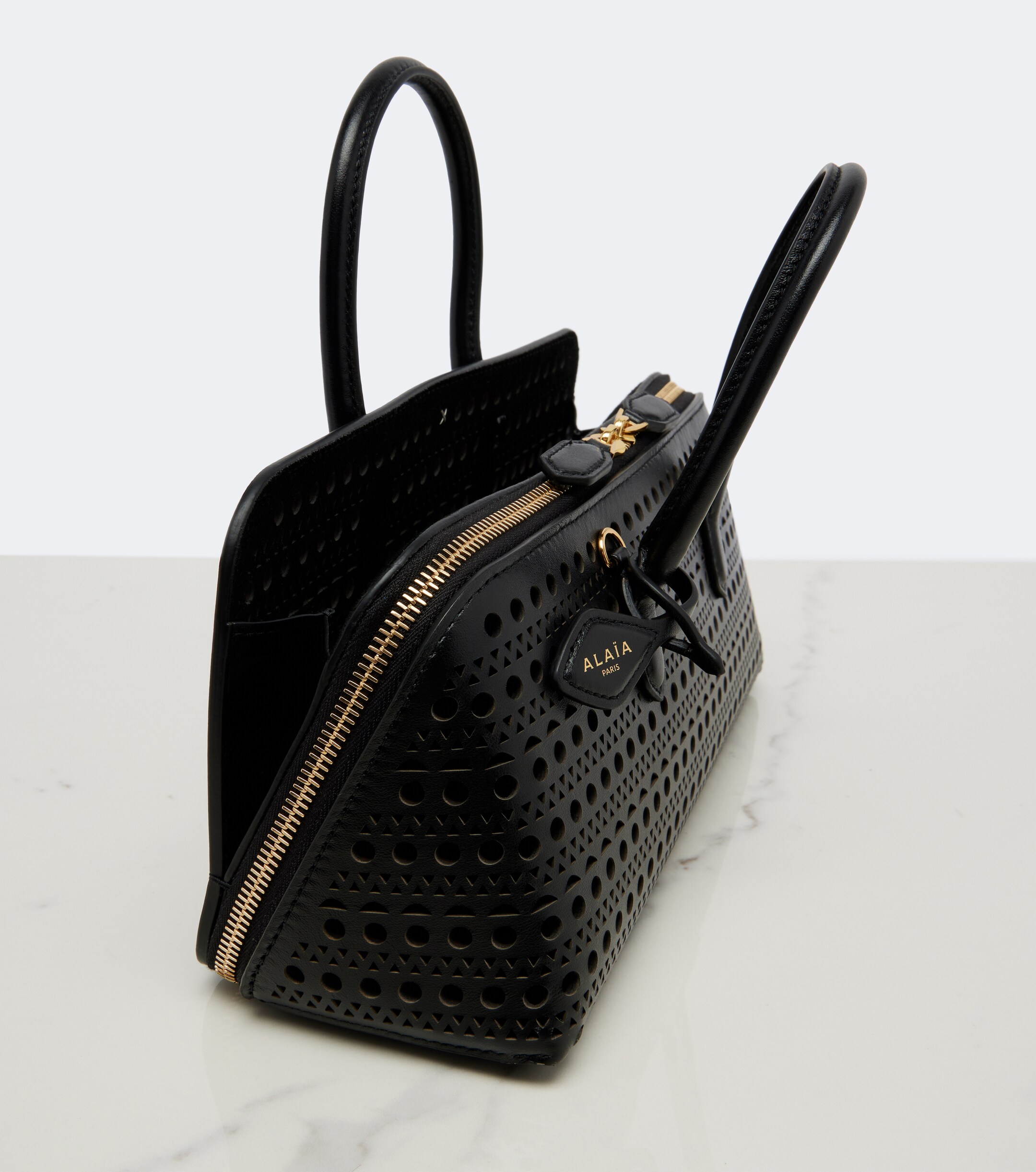 Alaïa Delta Medium Vienne leather top-handle bag