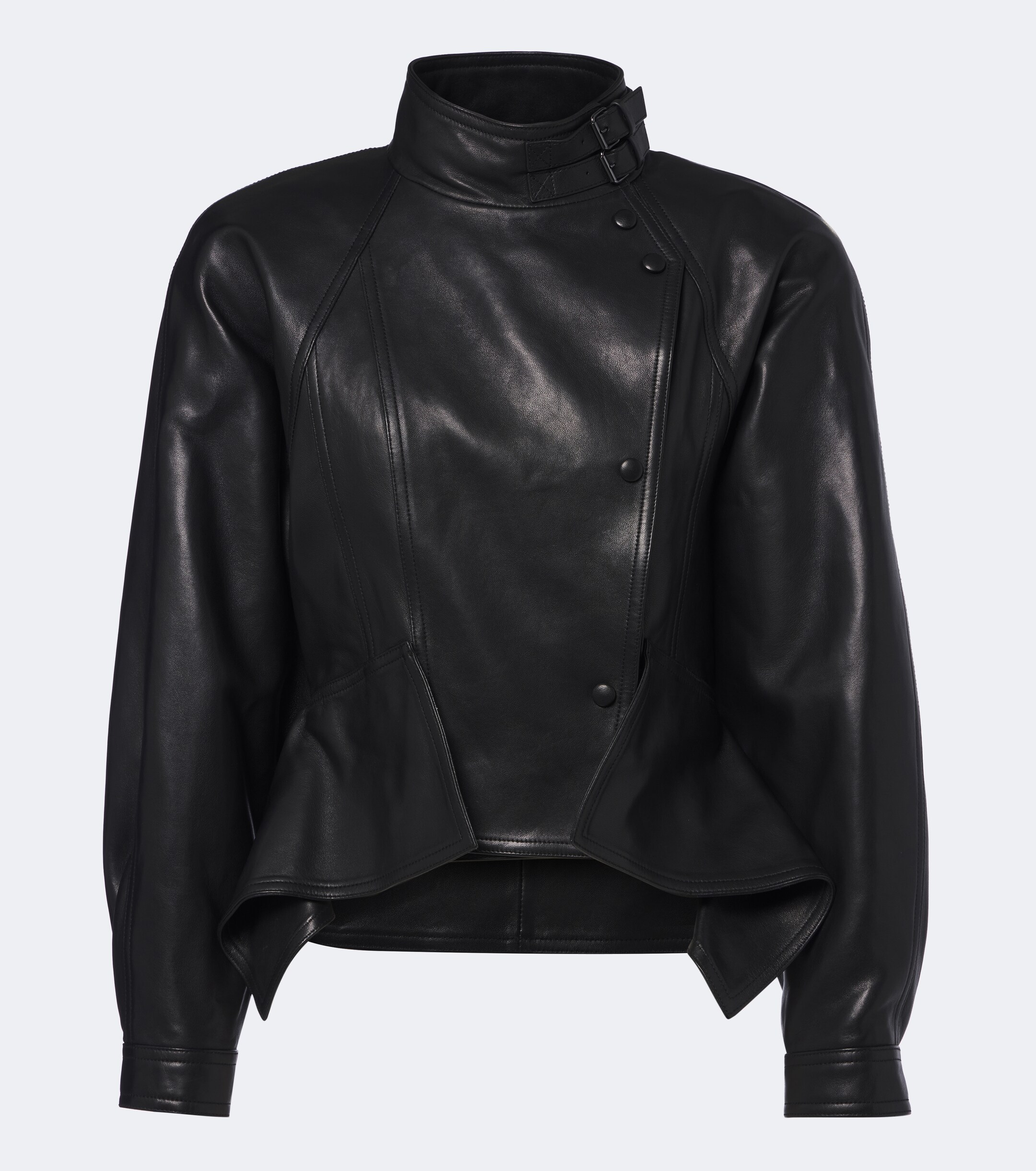 Balmain Balmain Asymmetric leather jacket