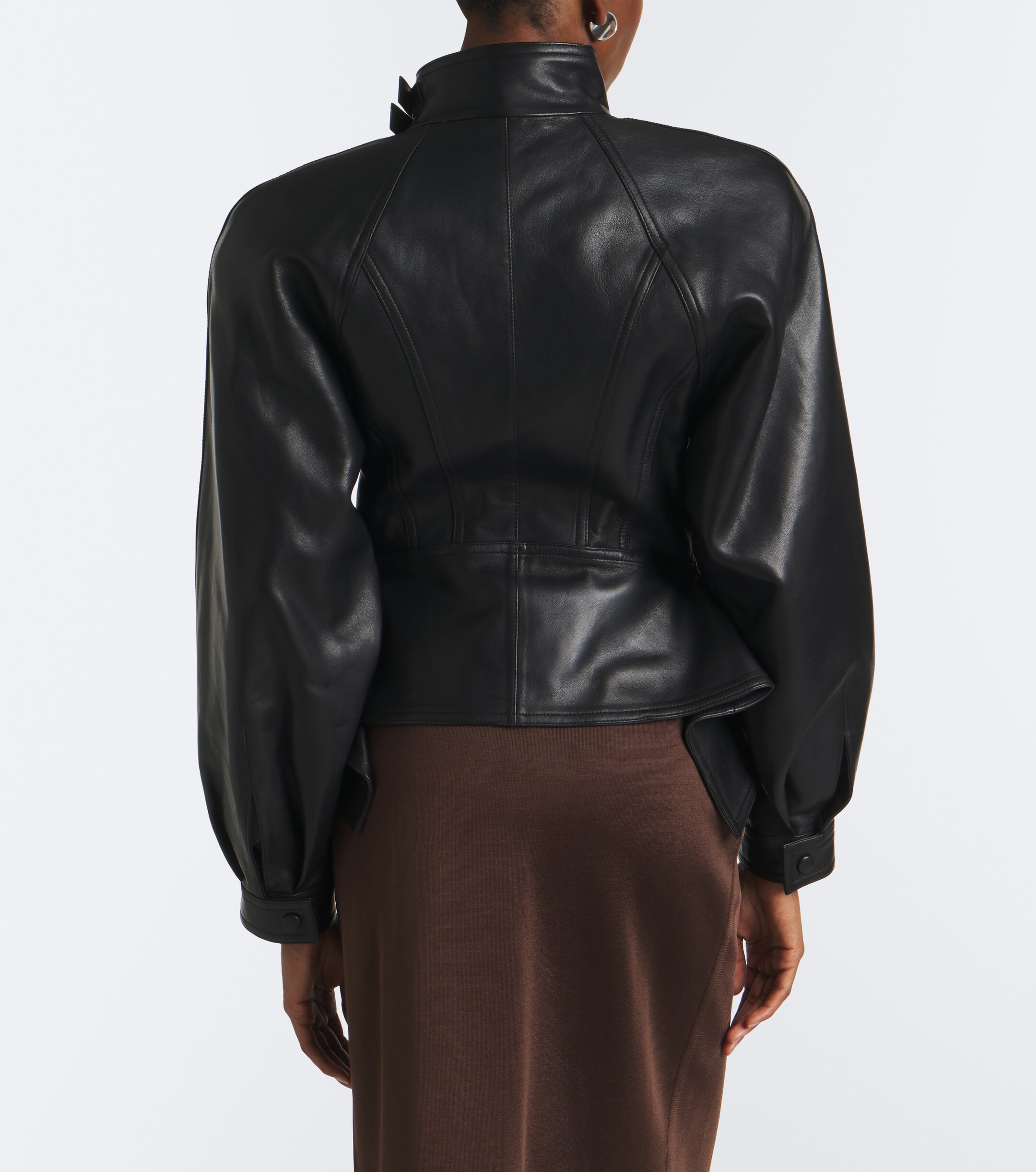 Balmain Balmain Asymmetric leather jacket