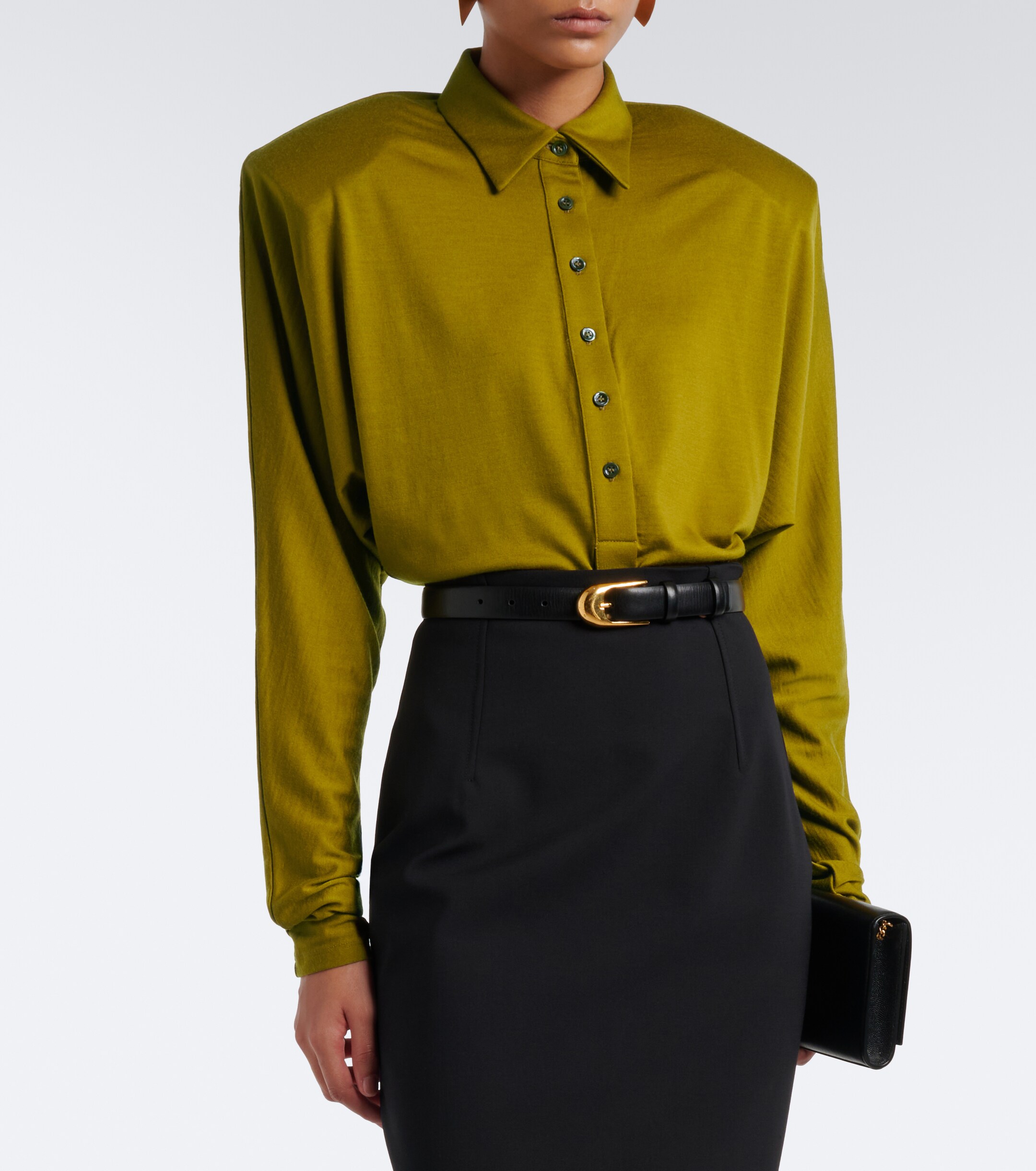Mugler Mugler Wool-blend bodysuit